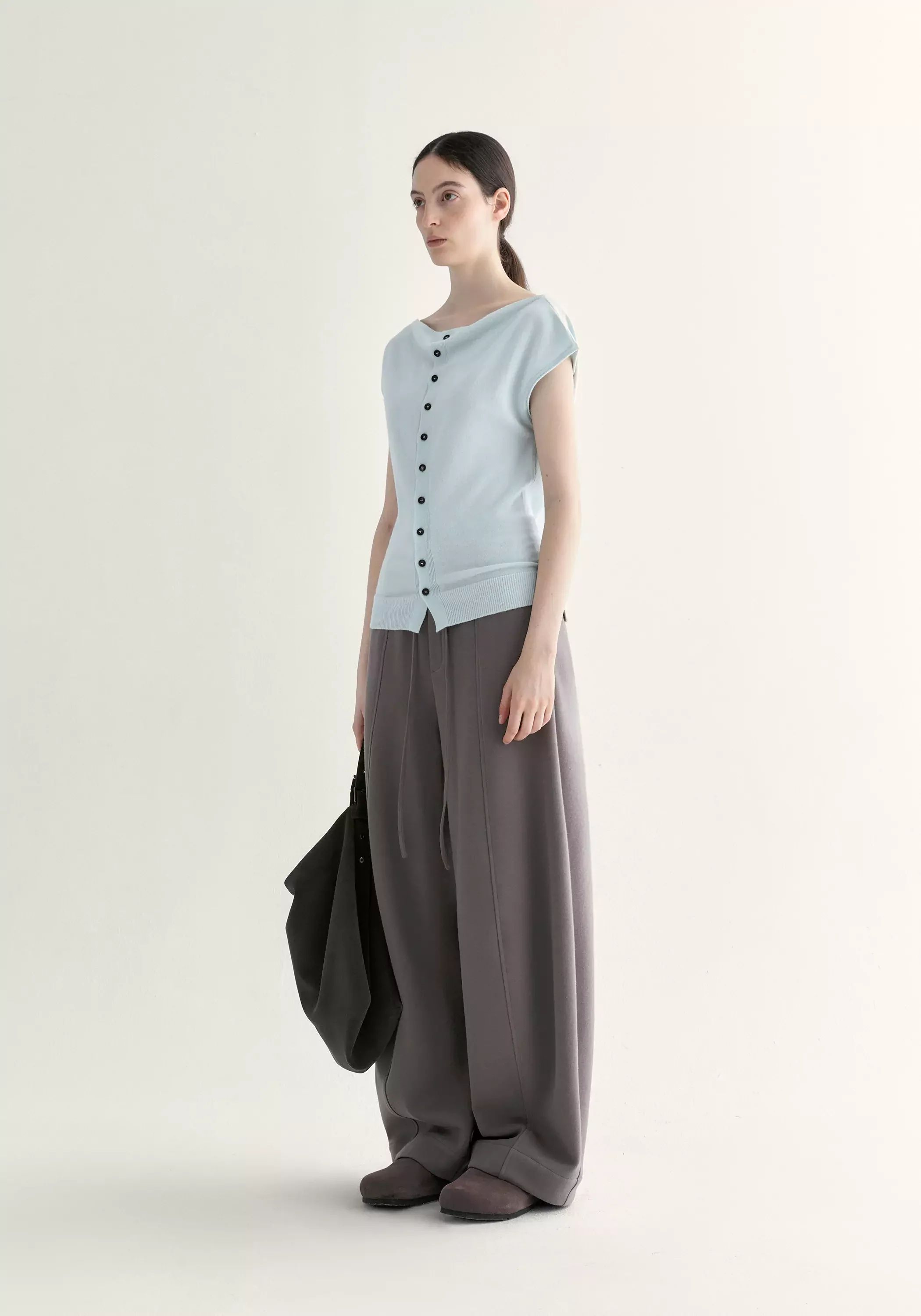 Merino Wool Cowl-neck Top - Image 14