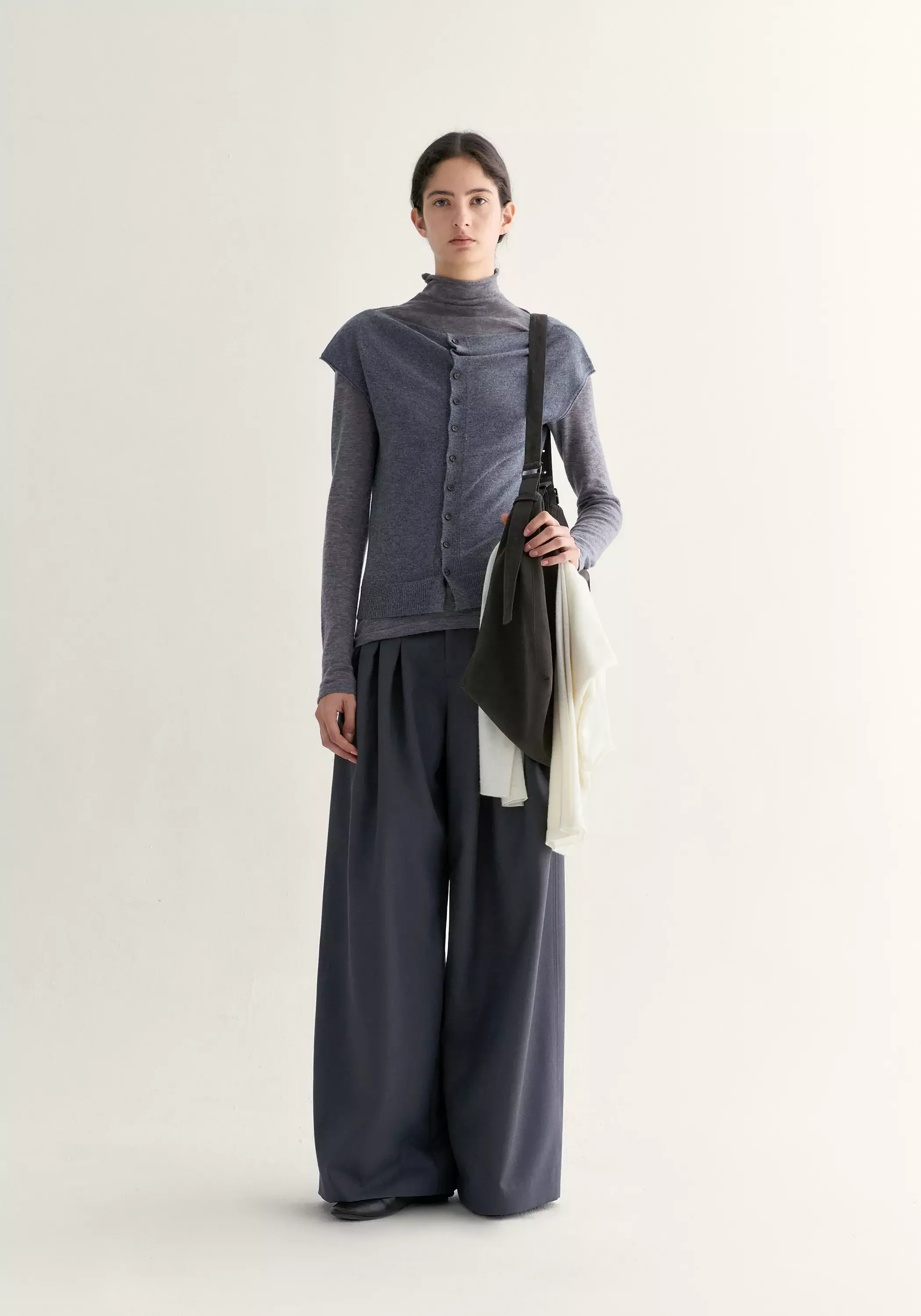 Merino Wool Cowl-neck Top - Image 16