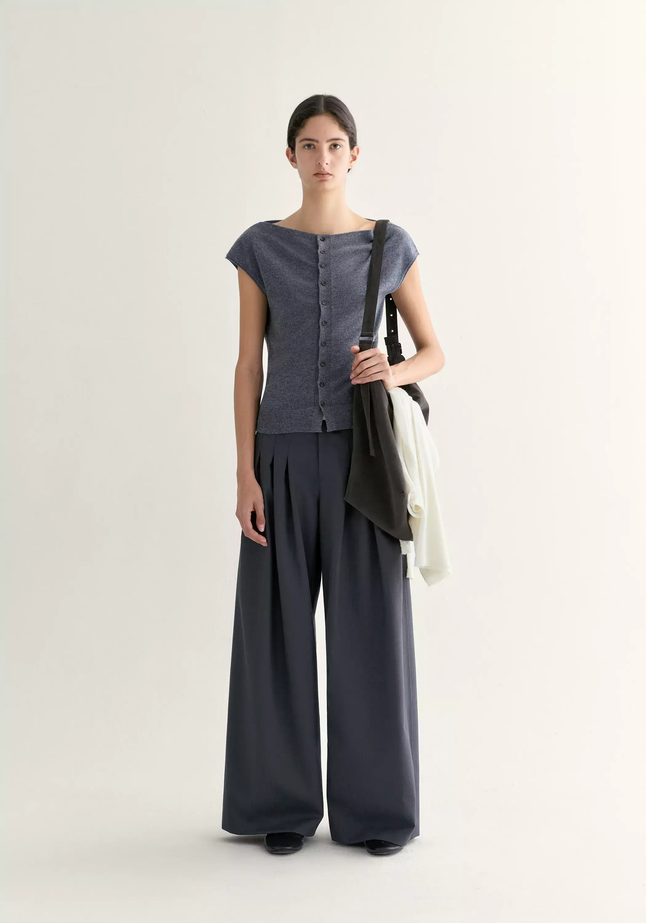 Merino Wool Cowl-neck Top - Image 2