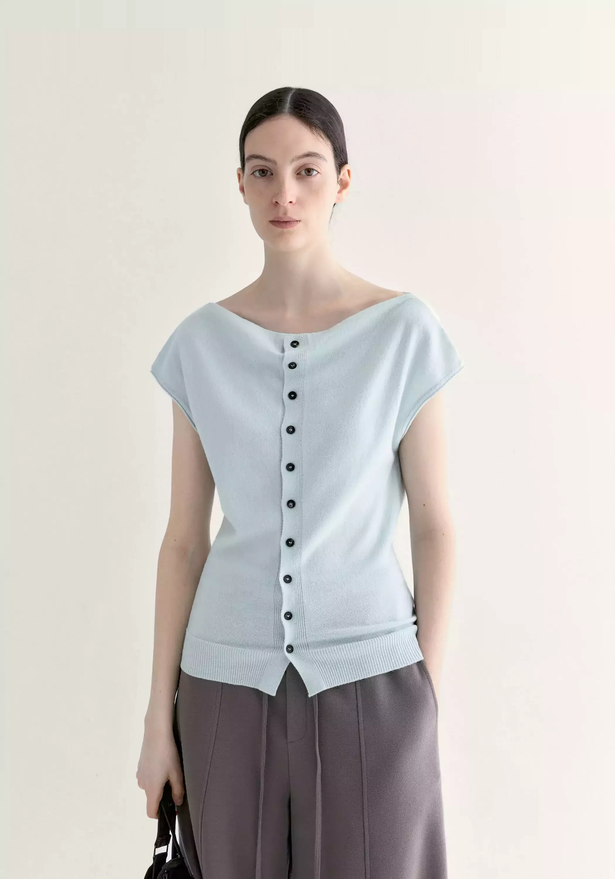 Merino Wool Cowl-neck Top - Image 4