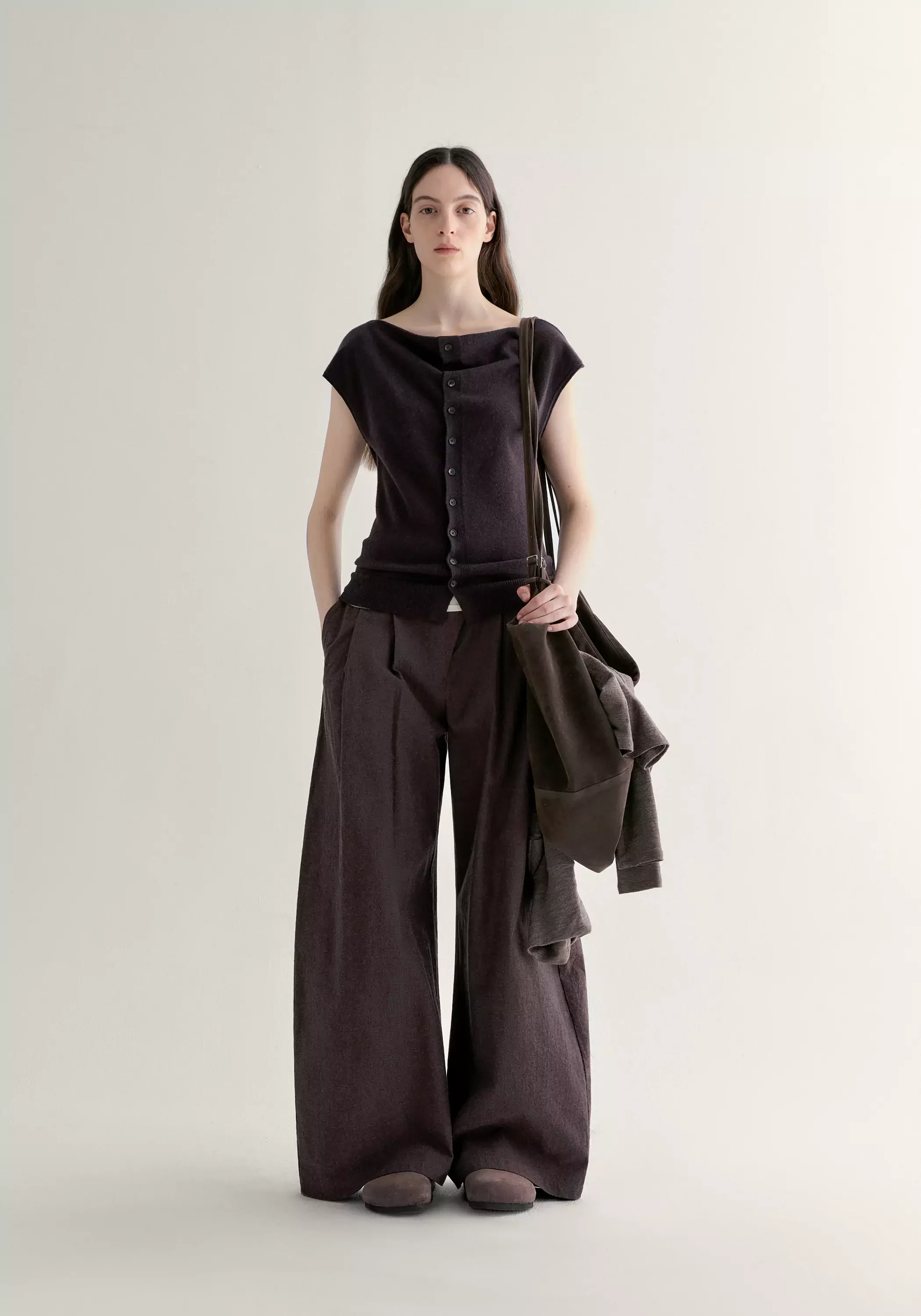 Merino Wool Cowl-neck Top - Image 5