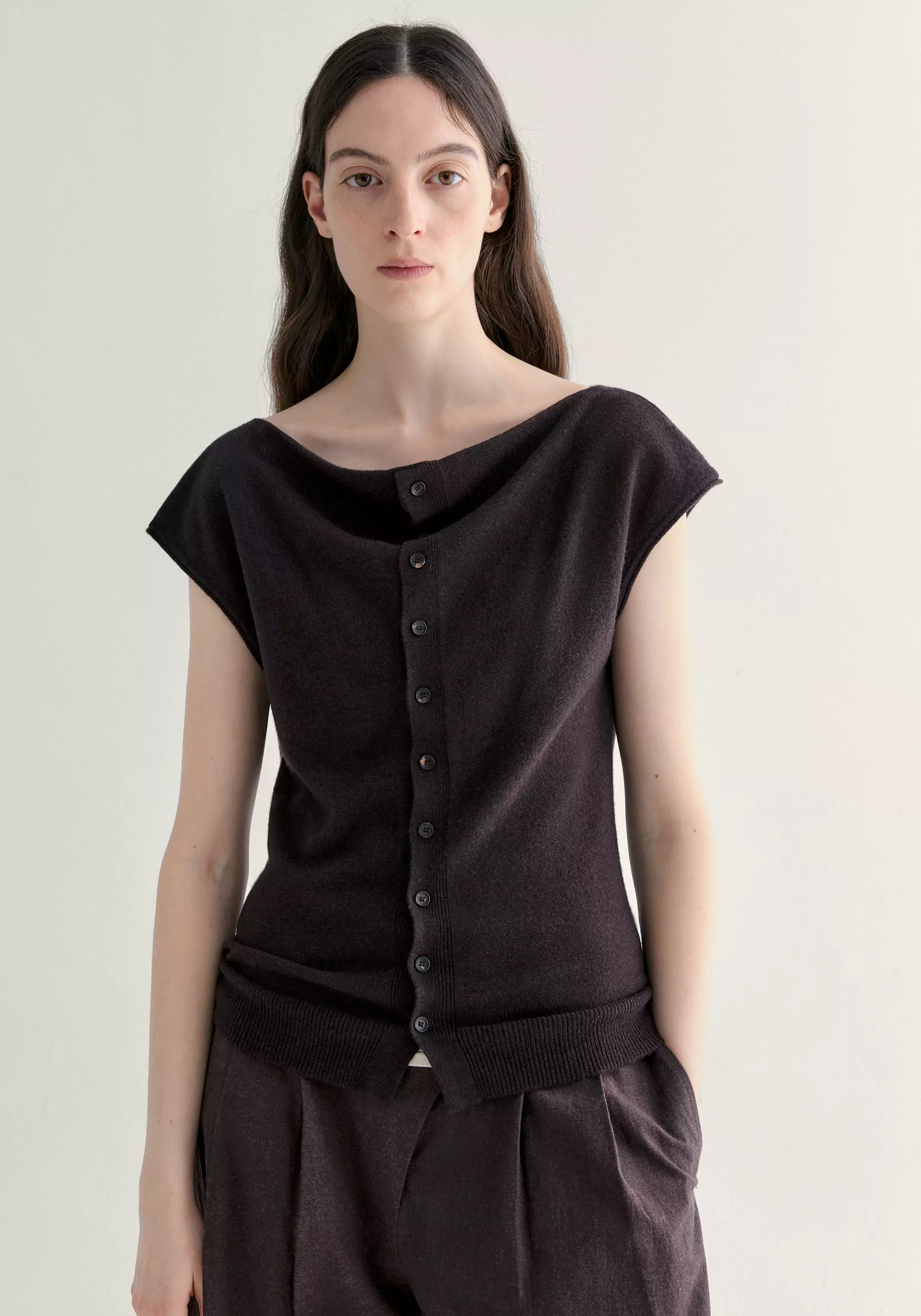 Merino Wool Cowl-neck Top - Image 8