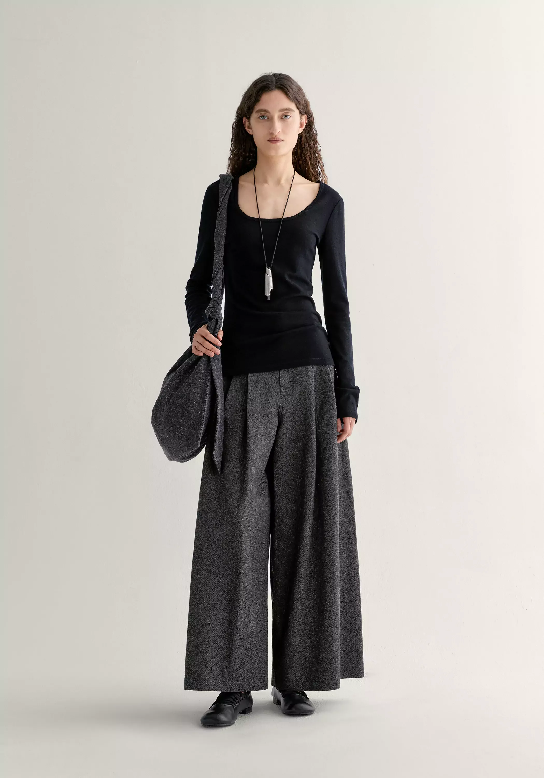 Cotton-linen Wide-leg Pants