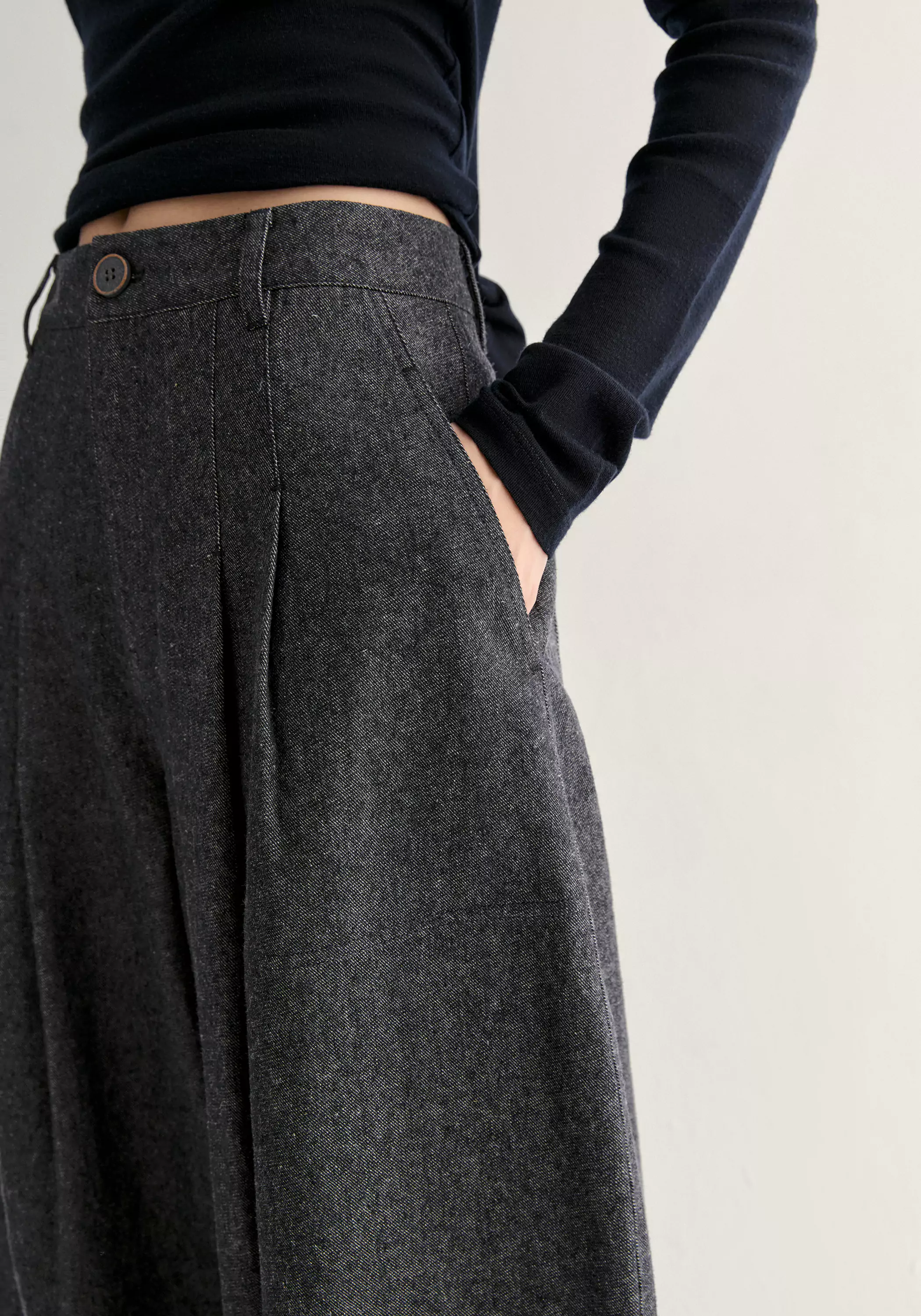 Cotton-linen Wide-leg Pants - Image 10