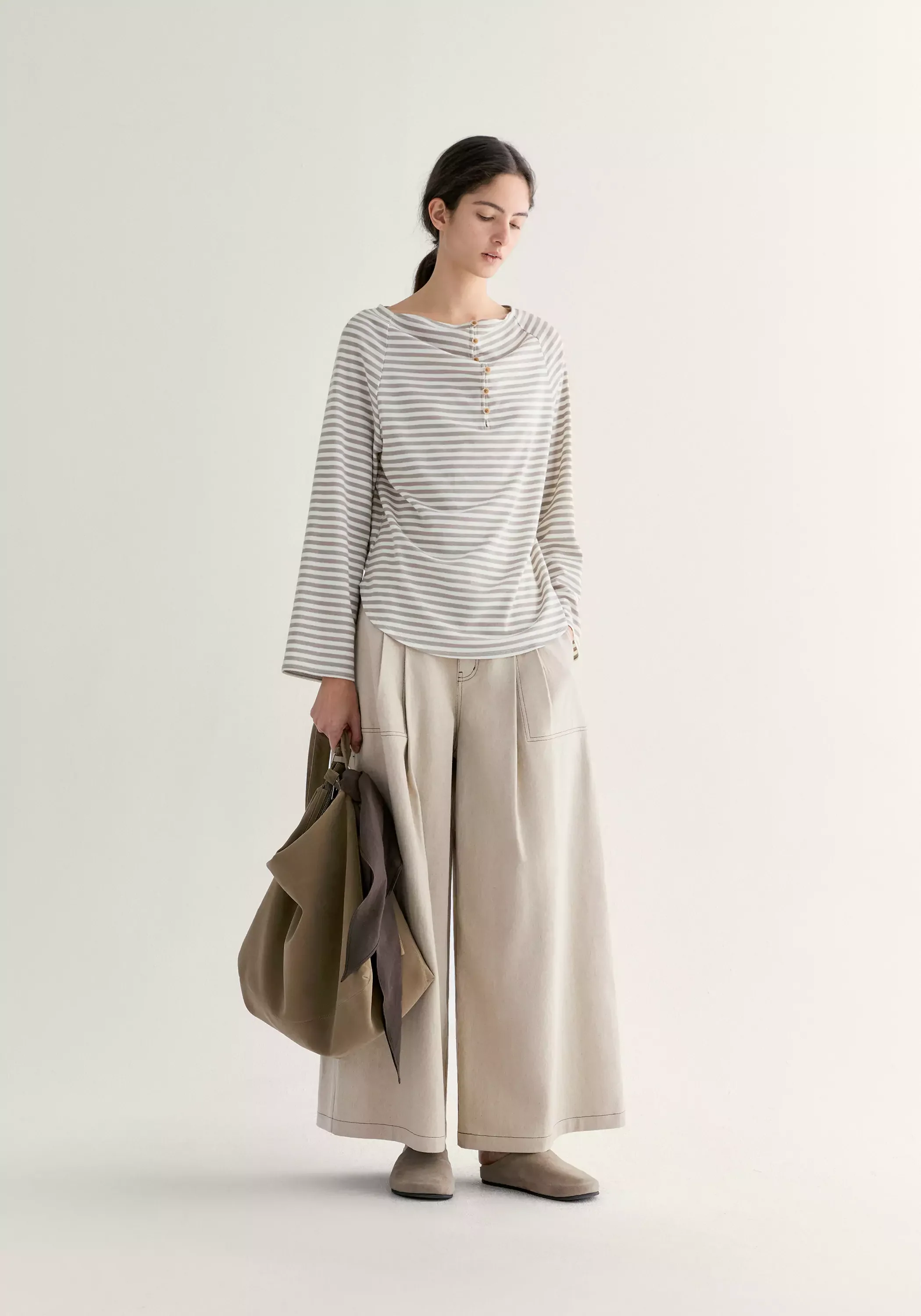 Cotton-linen Wide-leg Pants - Image 13