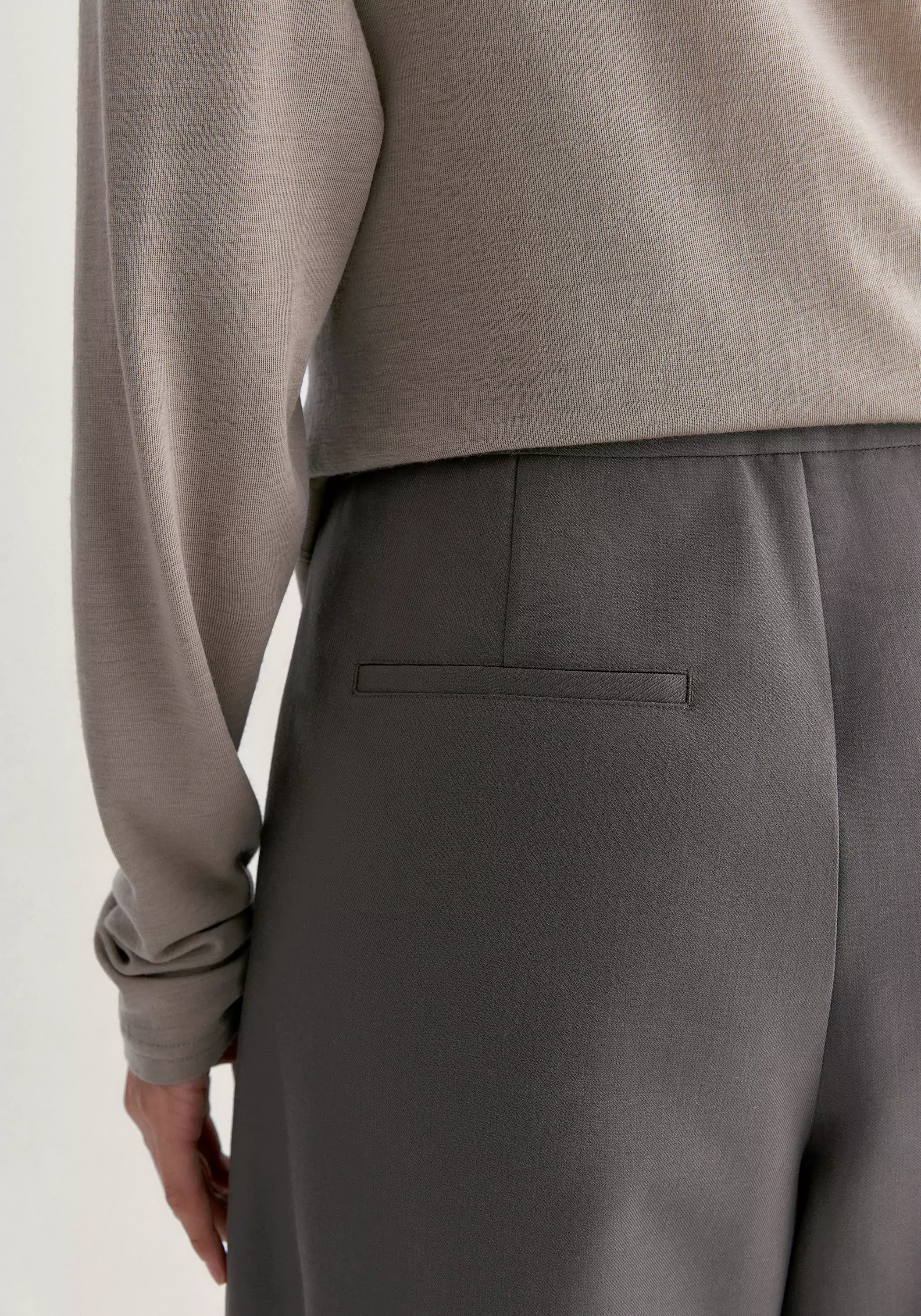 Pleated Wide-leg Wool Pants - Image 11