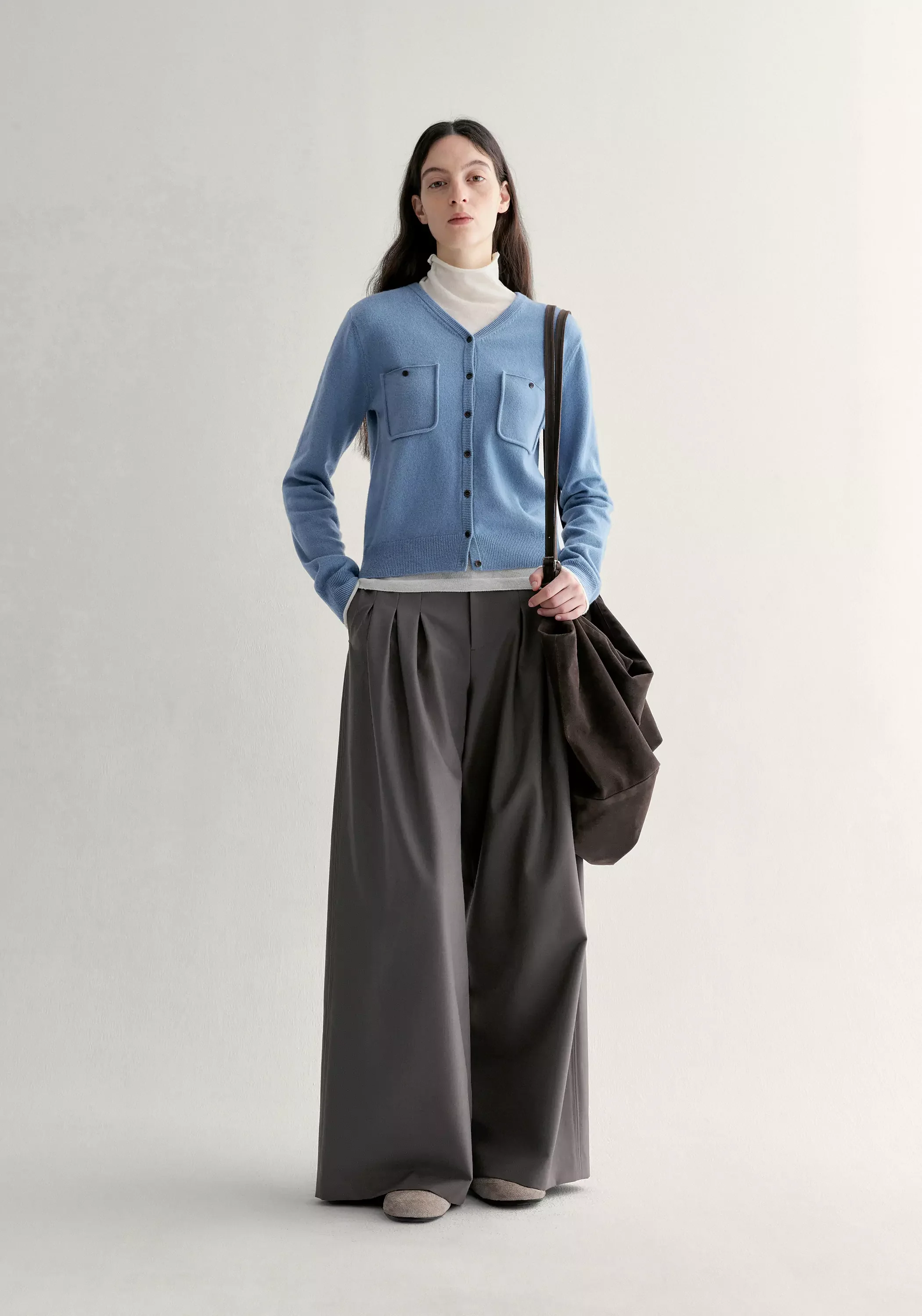 Pleated Wide-leg Wool Pants - Image 6