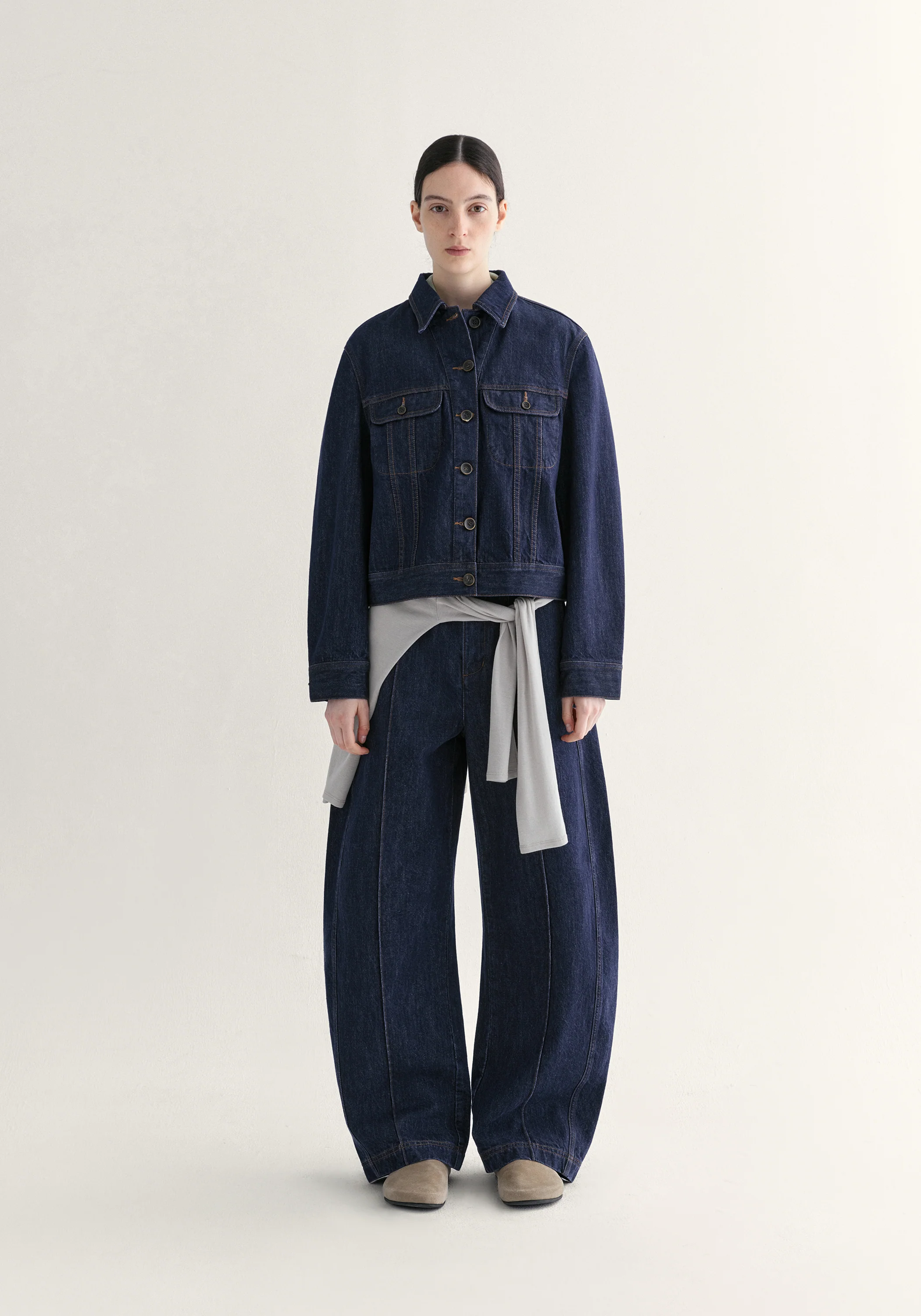 Cotton Curved Jeans - Image 3