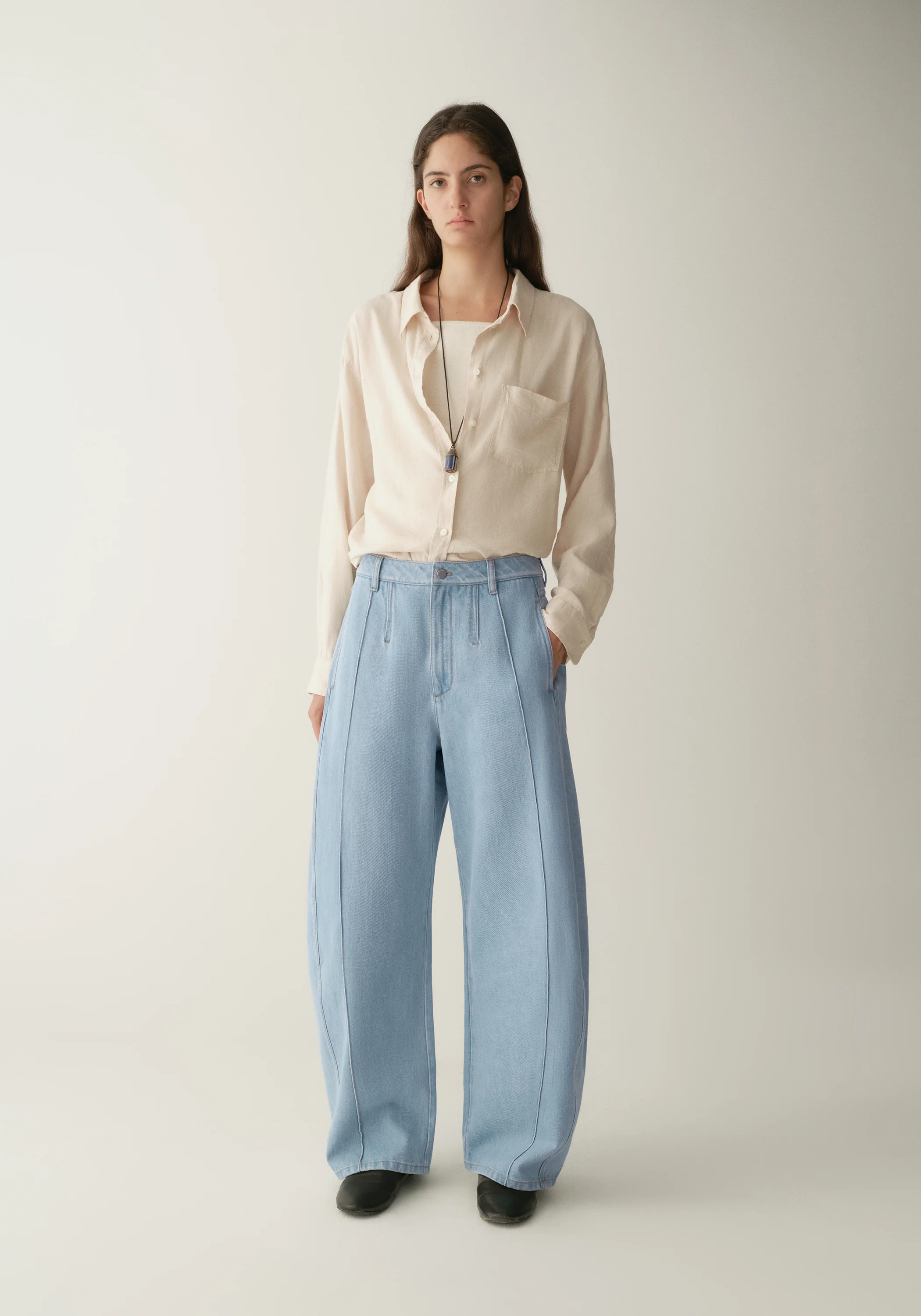 Cotton Curved Jeans - Image 4