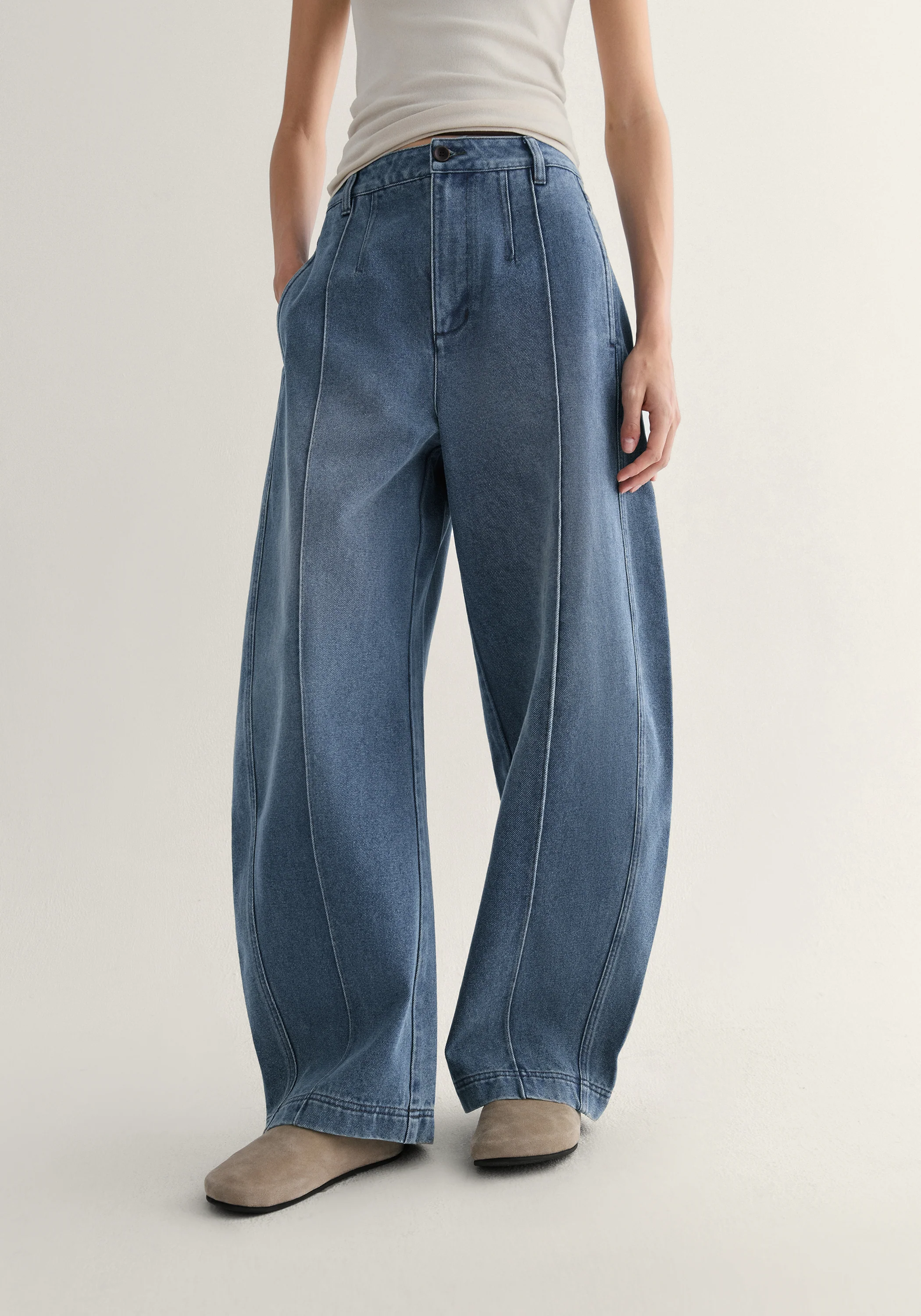 Cotton Curved Jeans - Image 5