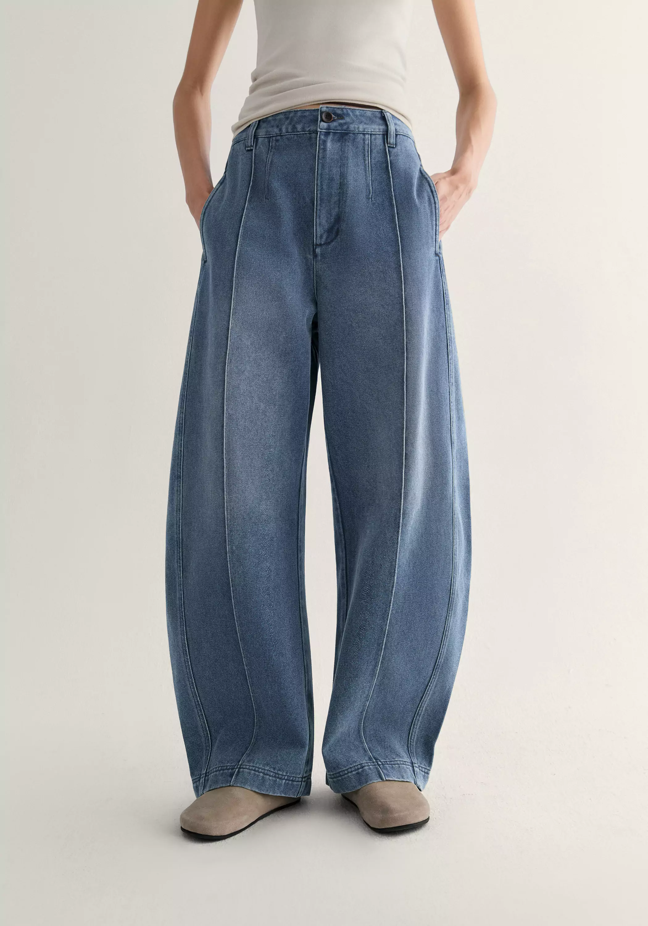 Cotton Curved Jeans - Image 7