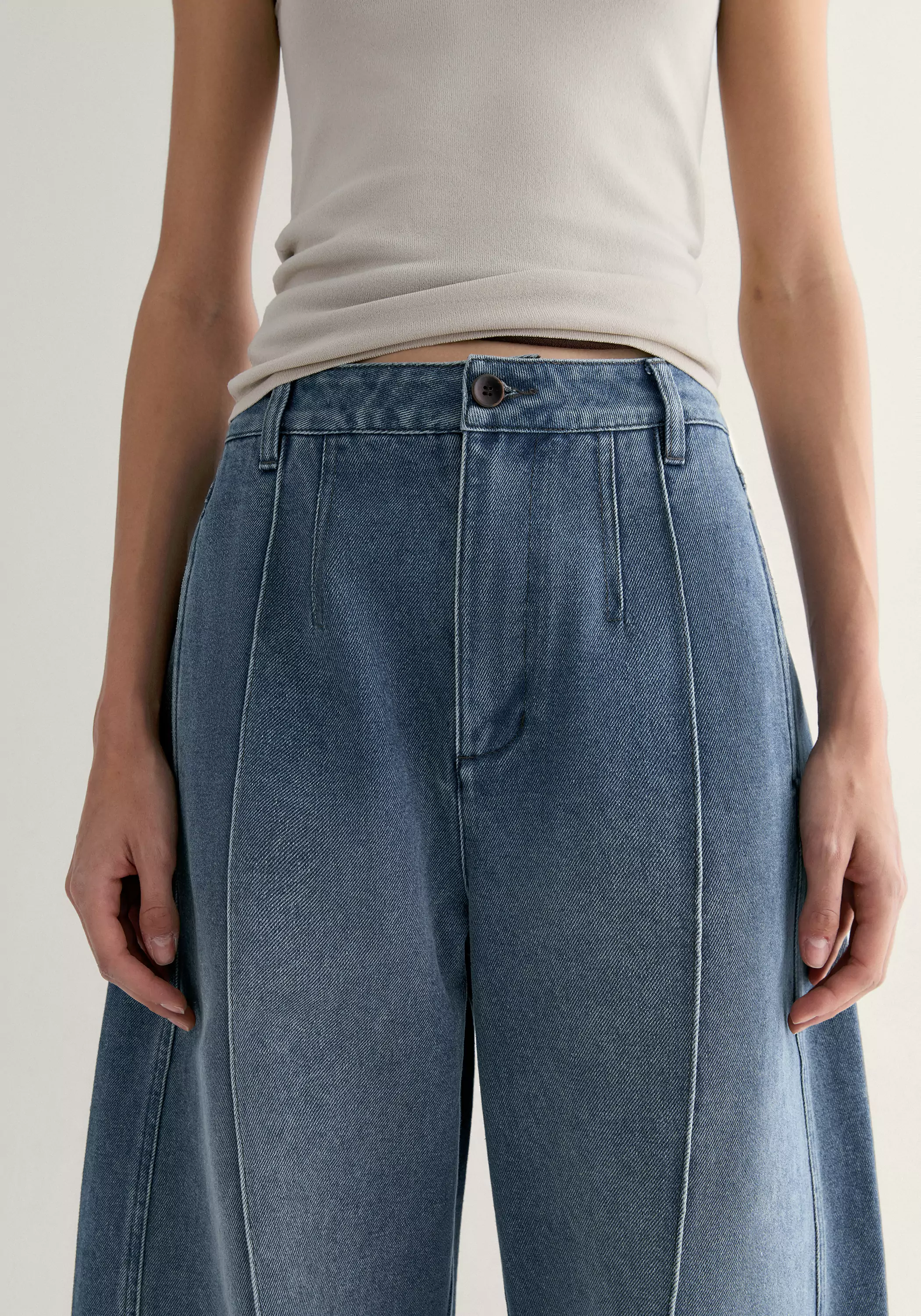 Cotton Curved Jeans - Image 8