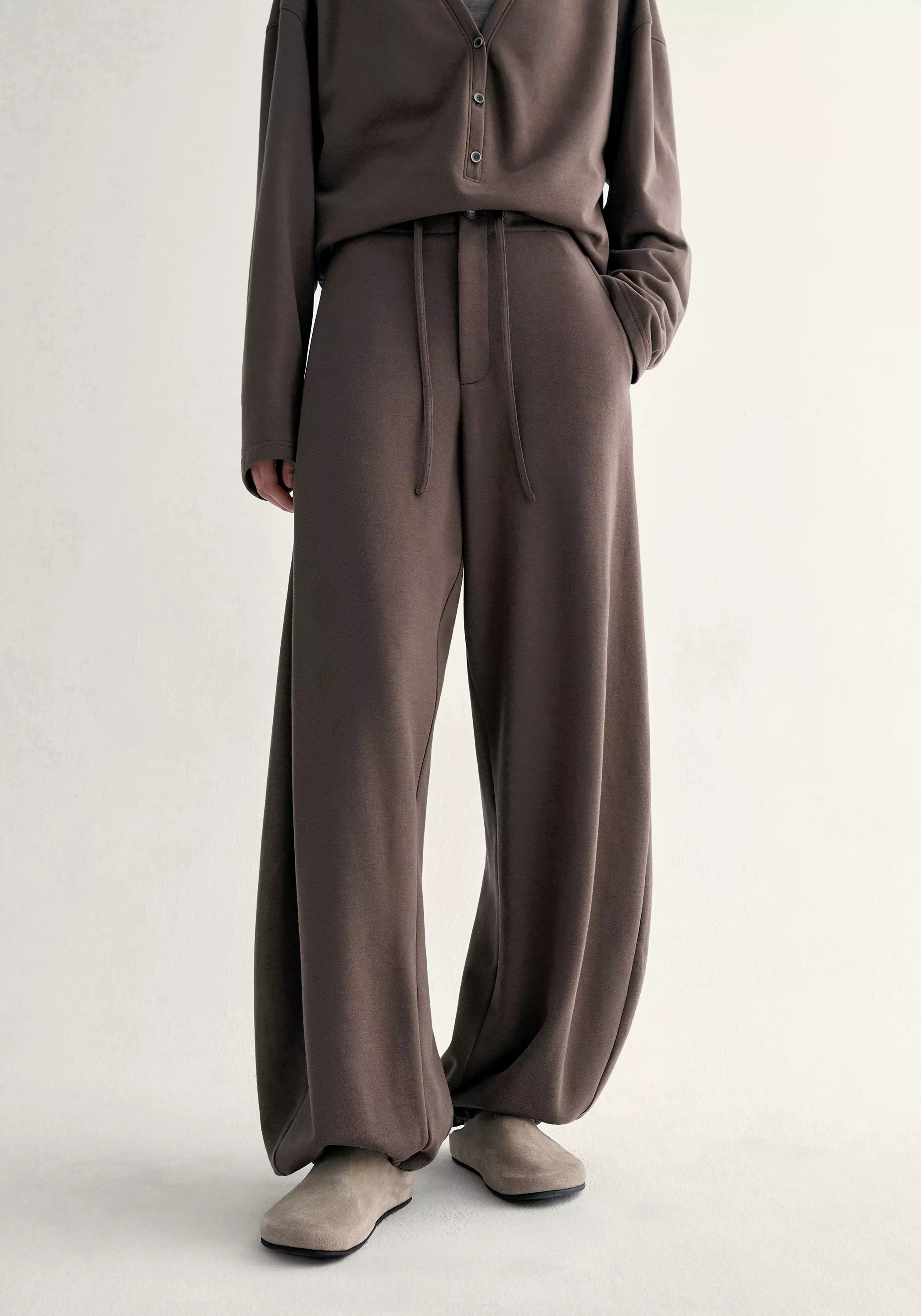 Seamless Drawstring Knit Joggers - Image 9