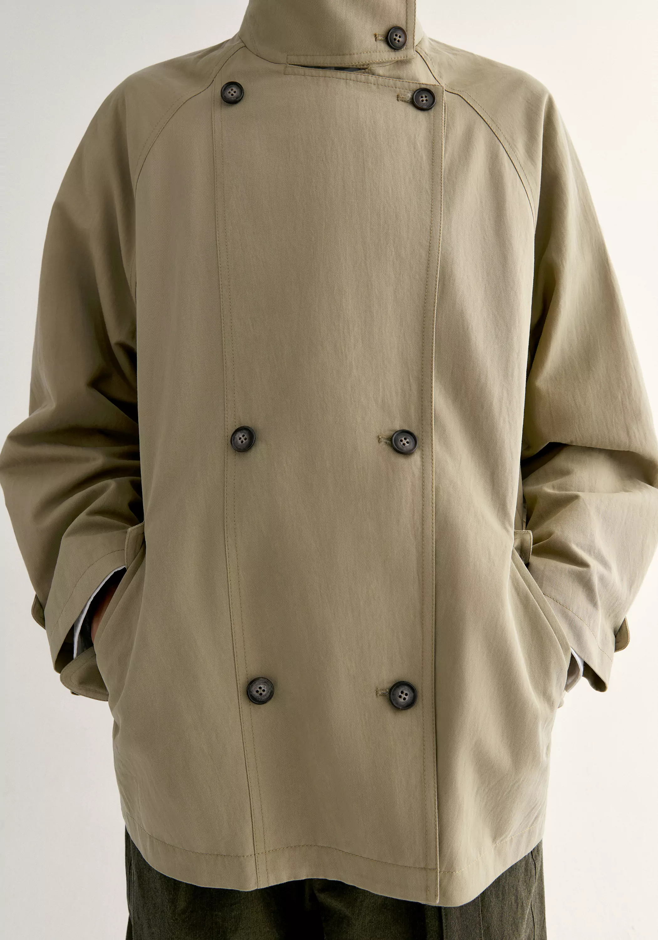 Cocoon Trench Coat - Image 10