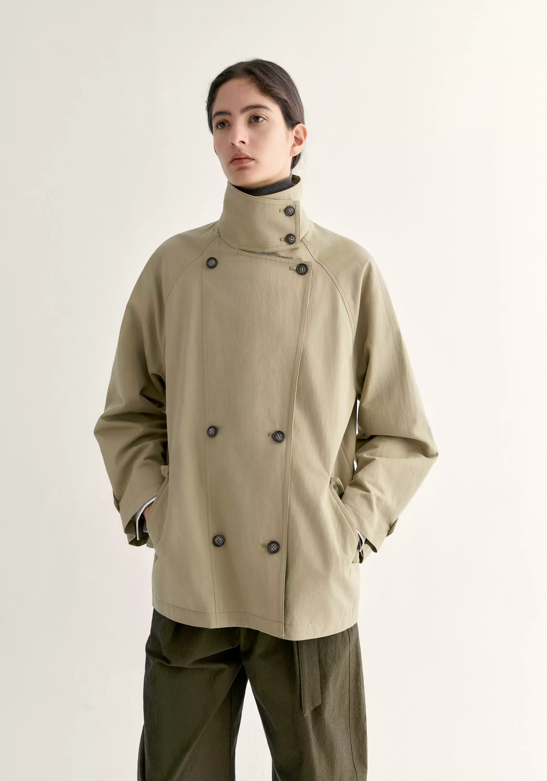 Cocoon Trench Coat - Image 7