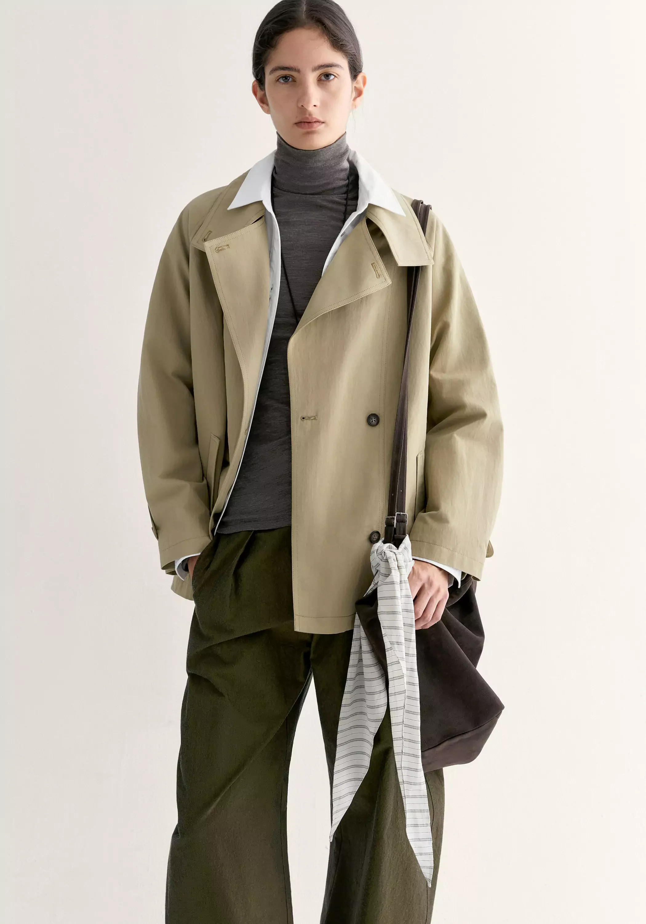 Cocoon Trench Coat - Image 8