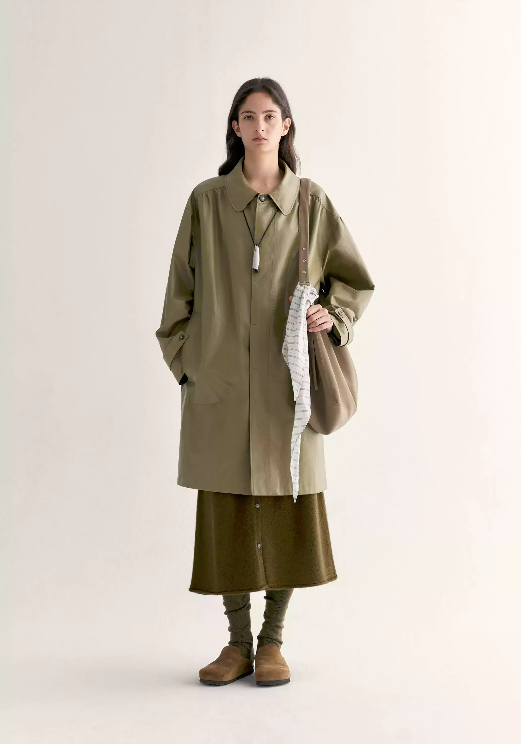 Long Coated Trench