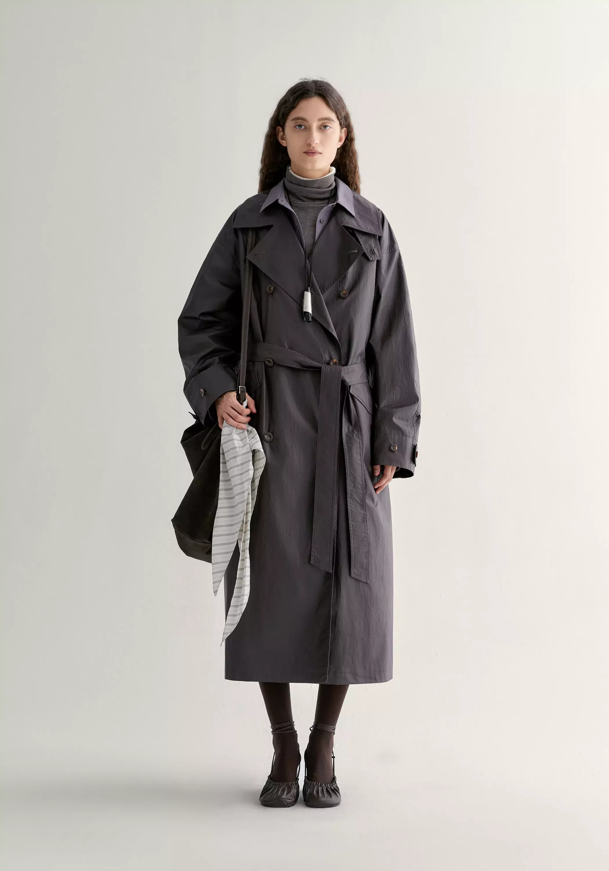 Long Coated Trench