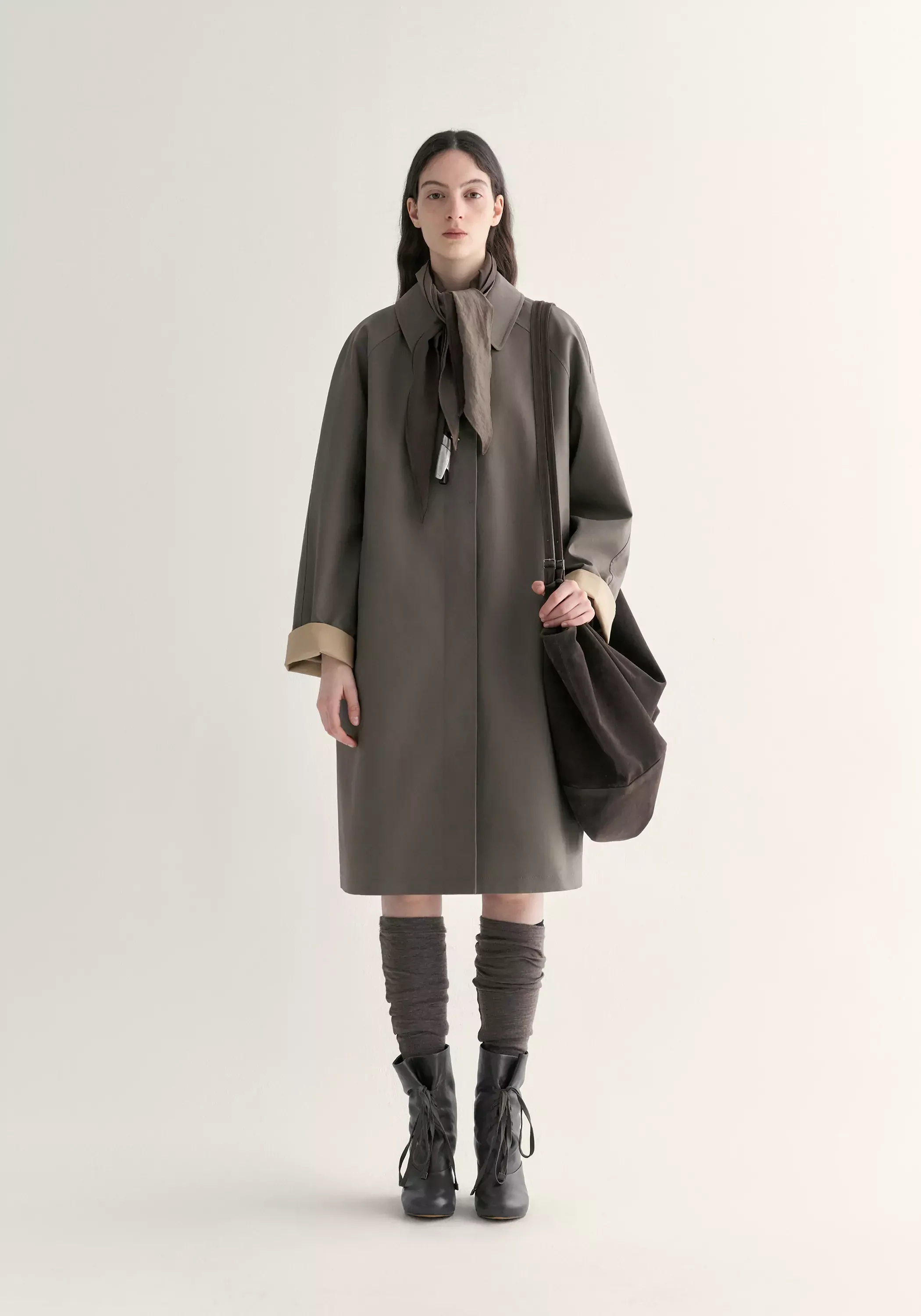 Cotton Straight Trench Coat