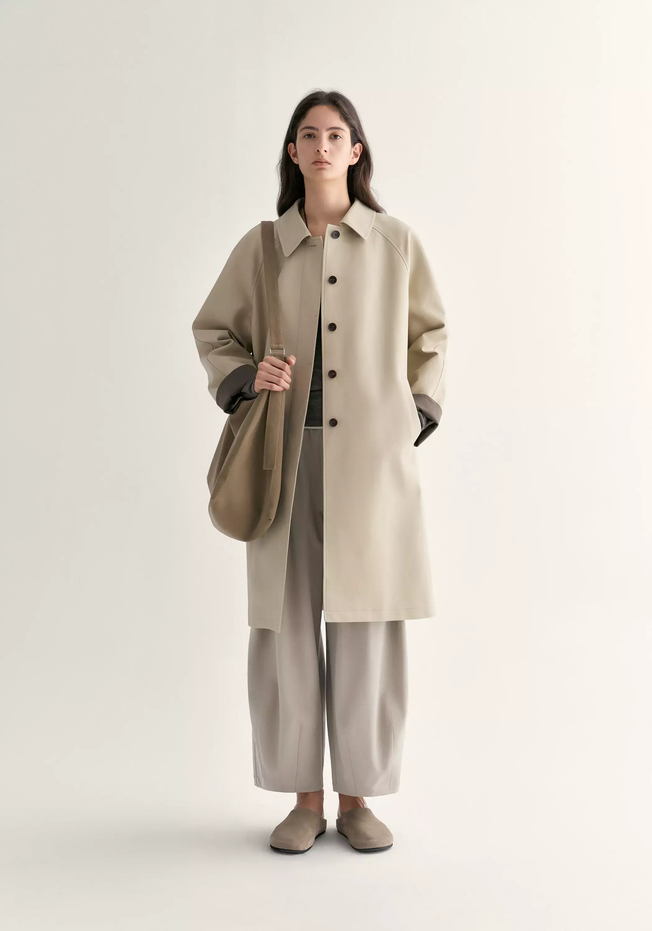 Cotton Straight Trench Coat - Image 10
