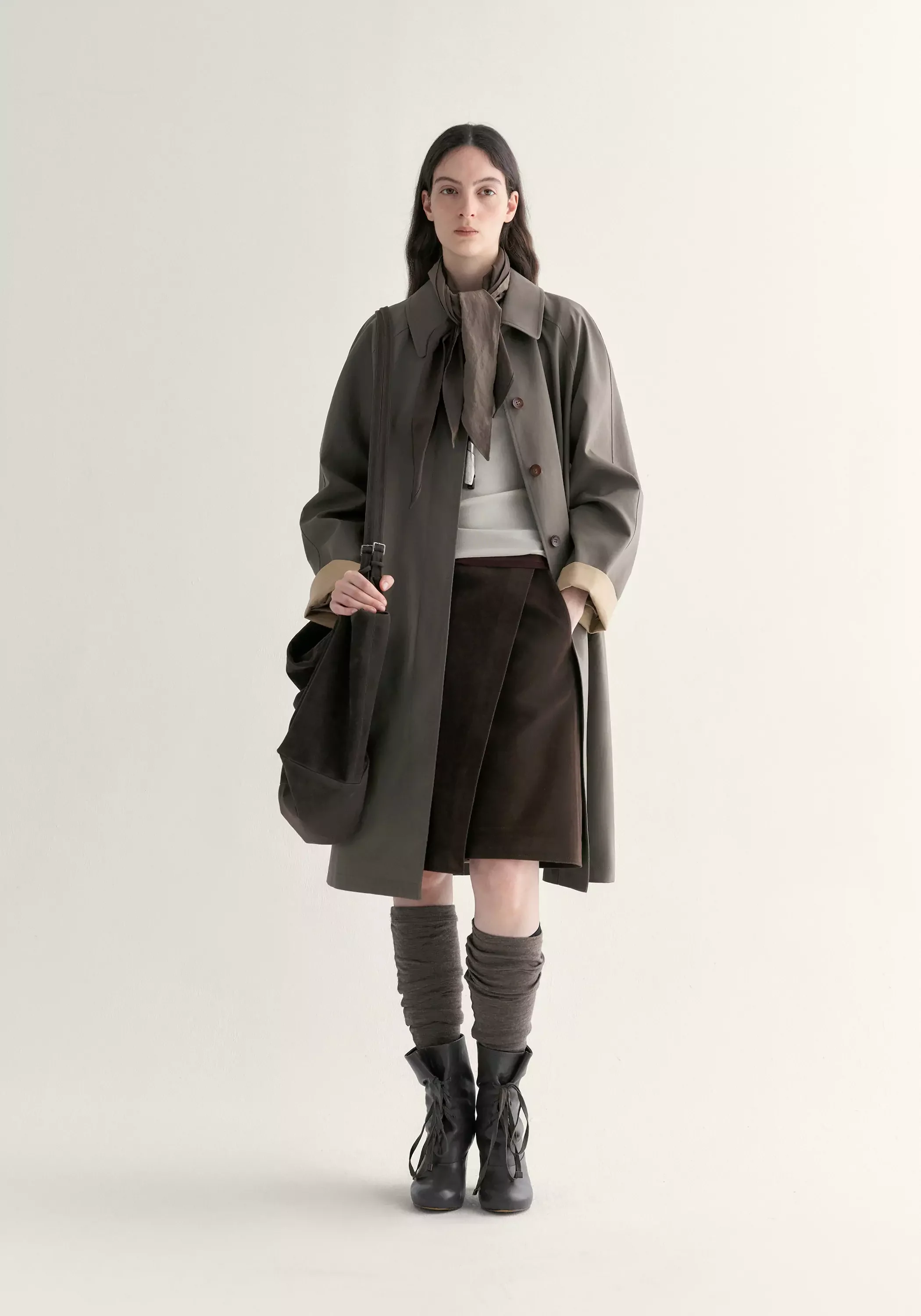 Cotton Straight Trench Coat - Image 14