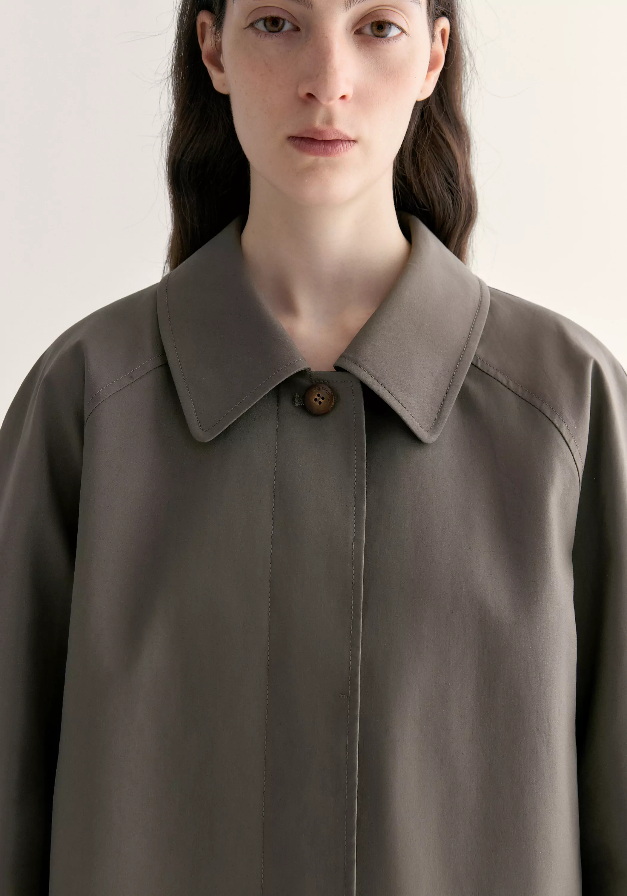 Cotton Straight Trench Coat - Image 18