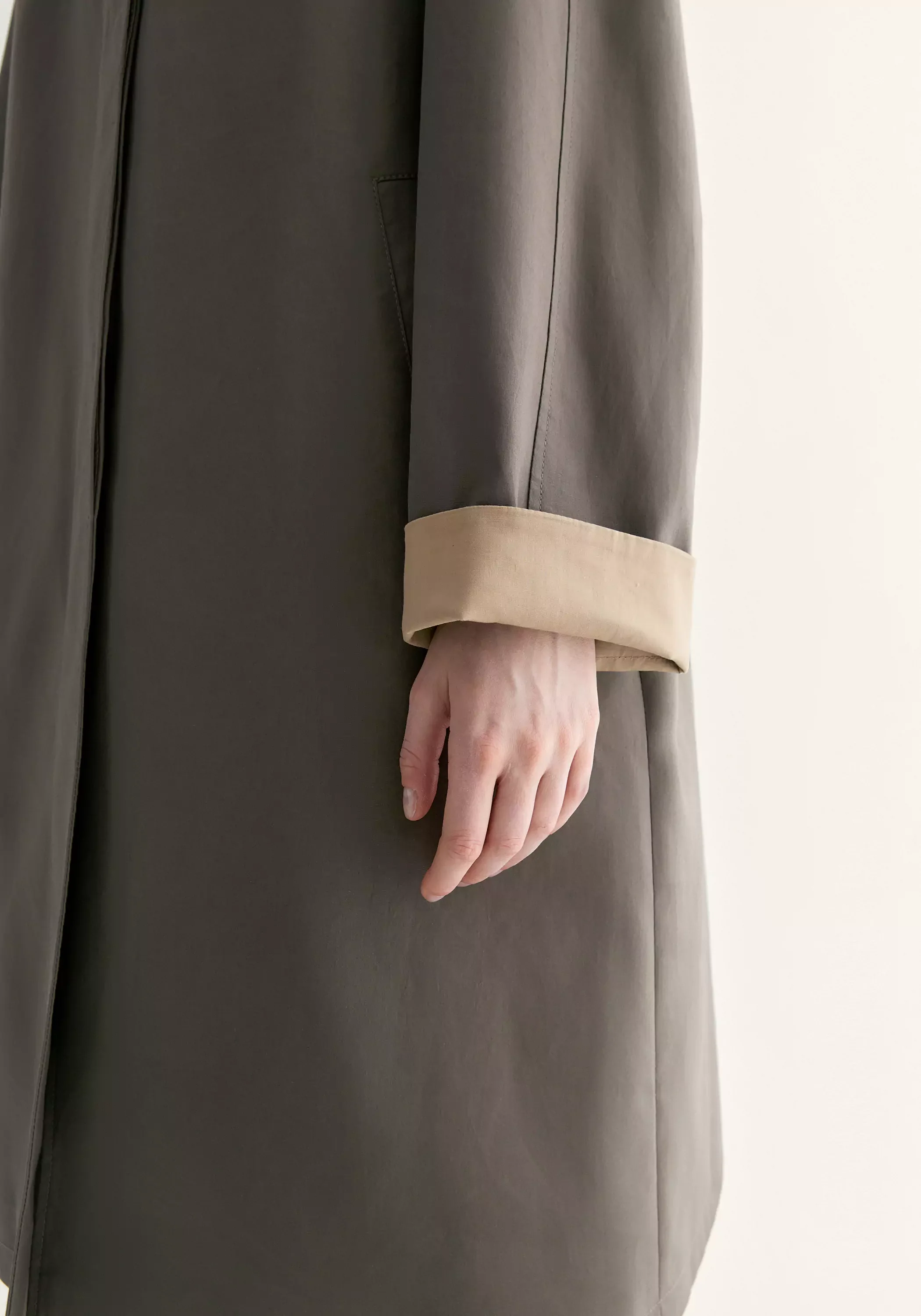 Cotton Straight Trench Coat - Image 20