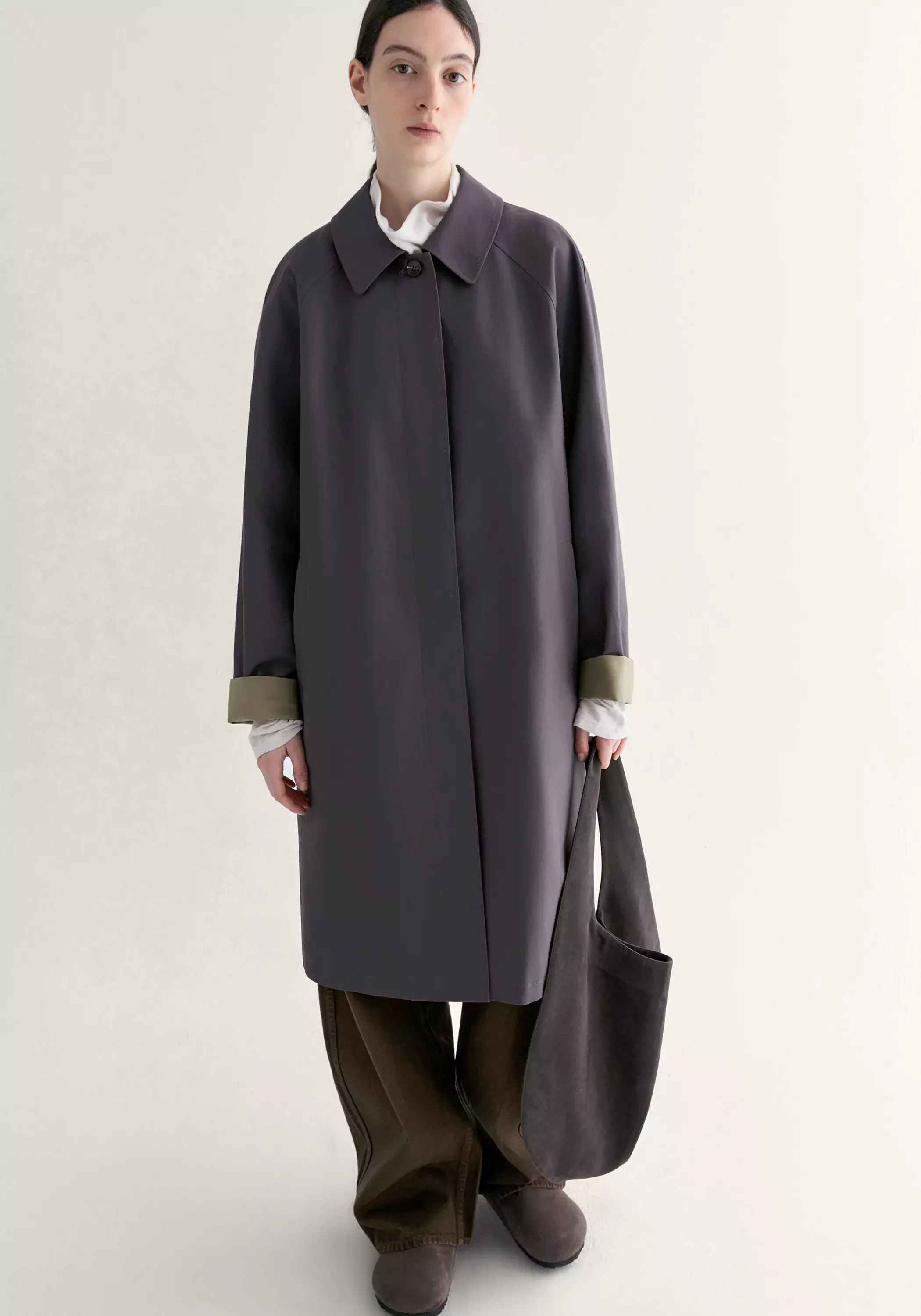 Cotton Straight Trench Coat - Image 7