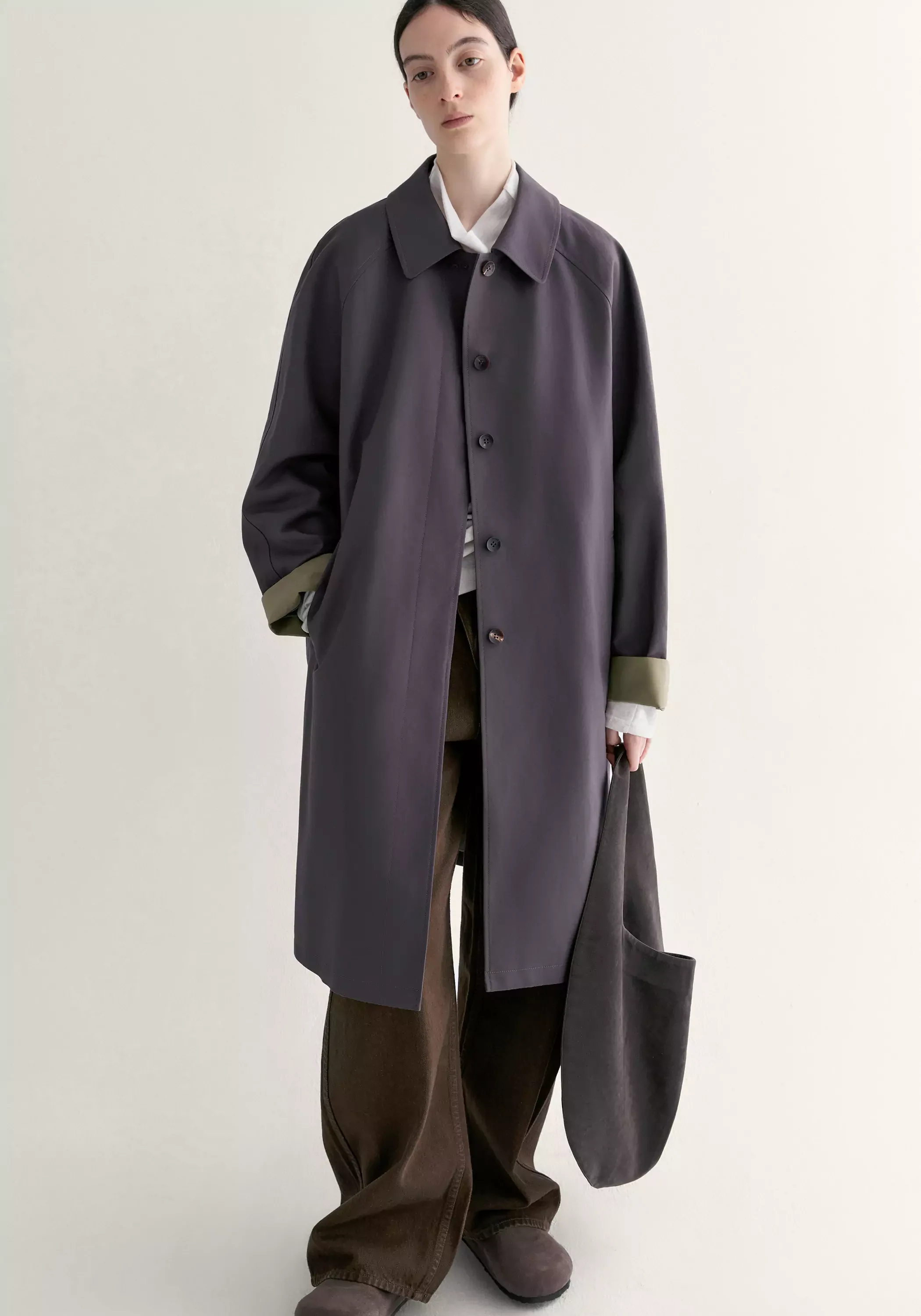 Cotton Straight Trench Coat - Image 8