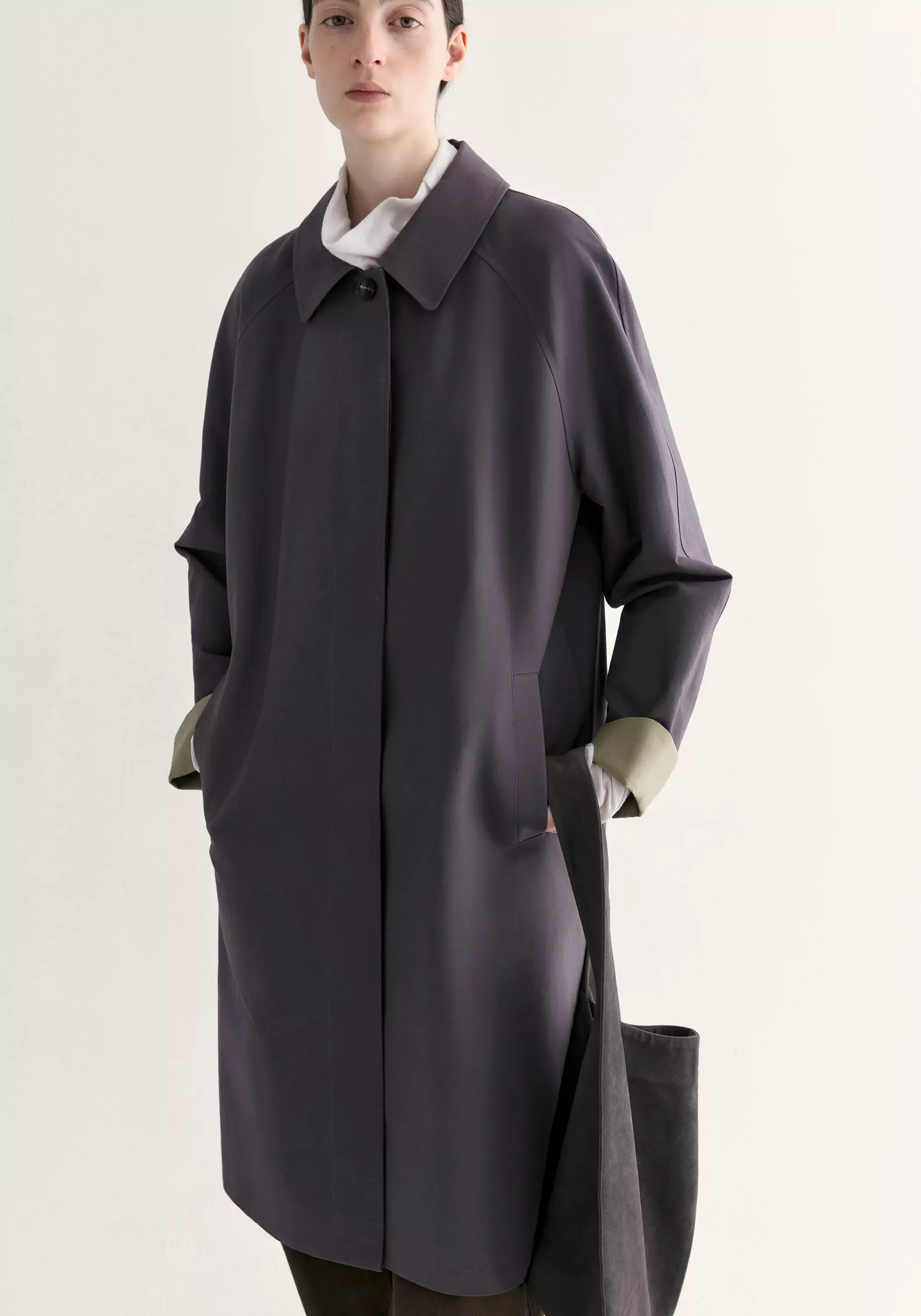 Cotton Straight Trench Coat - Image 9
