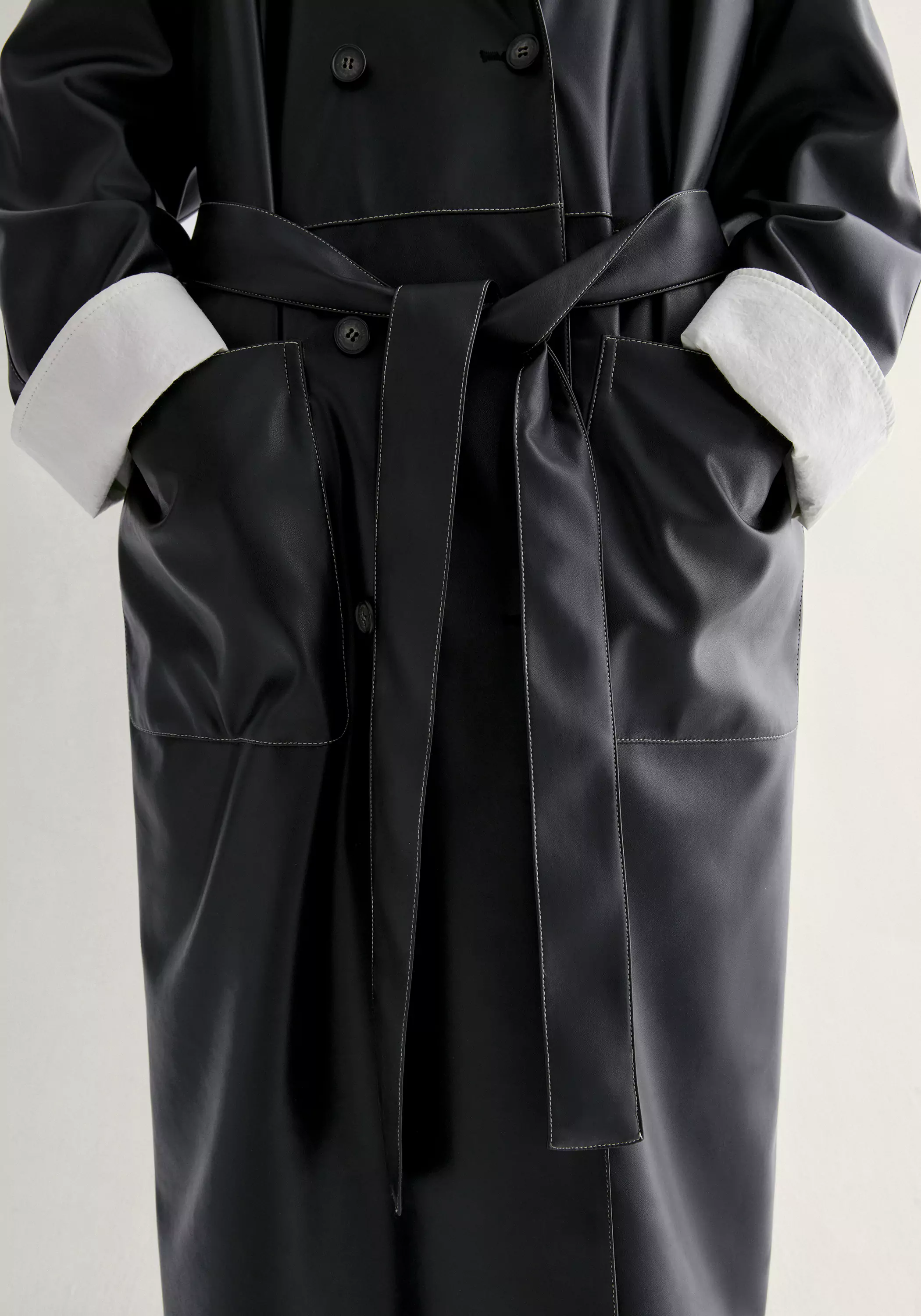 Long Leather Coat - Image 10