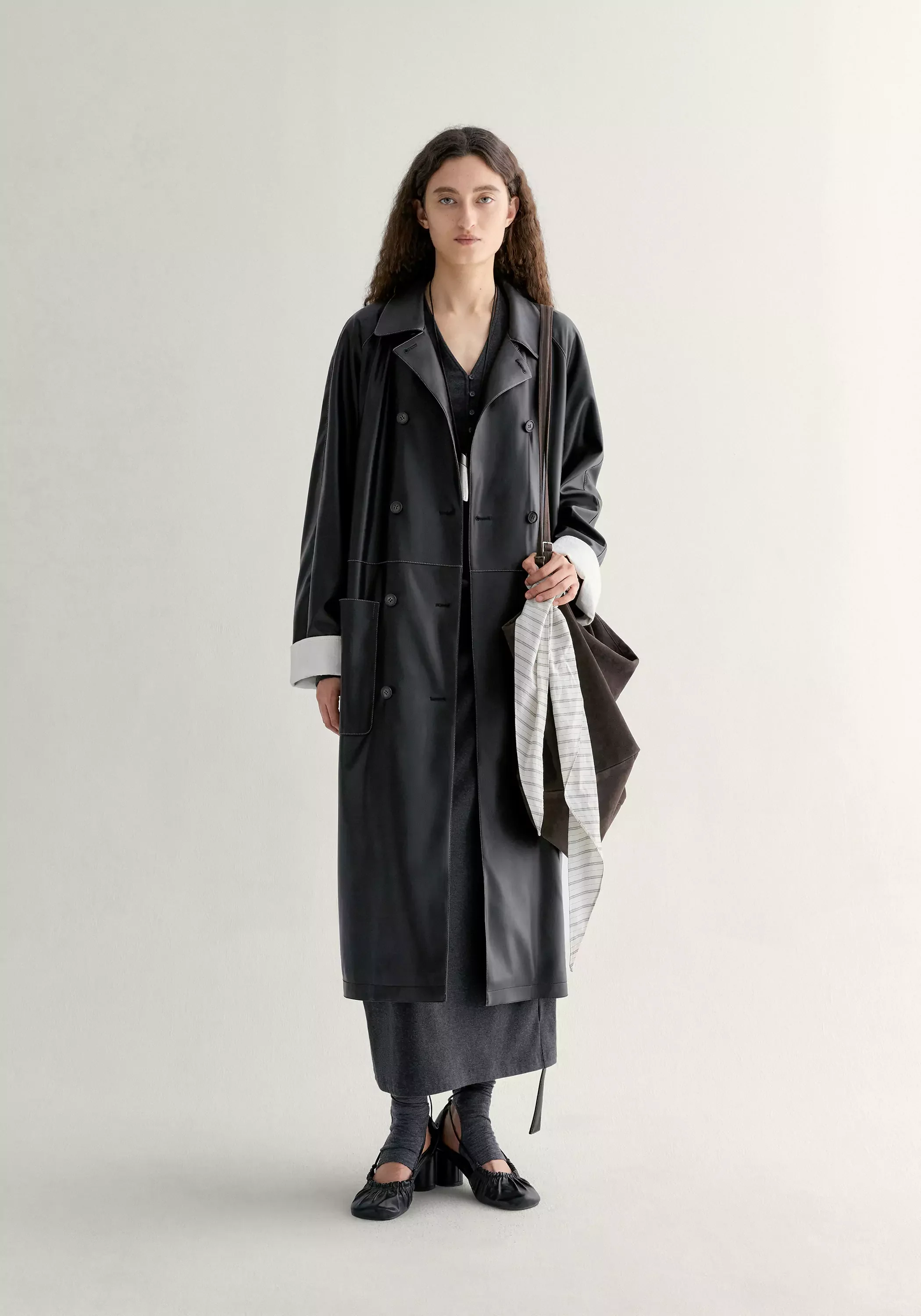 Long Leather Coat - Image 3