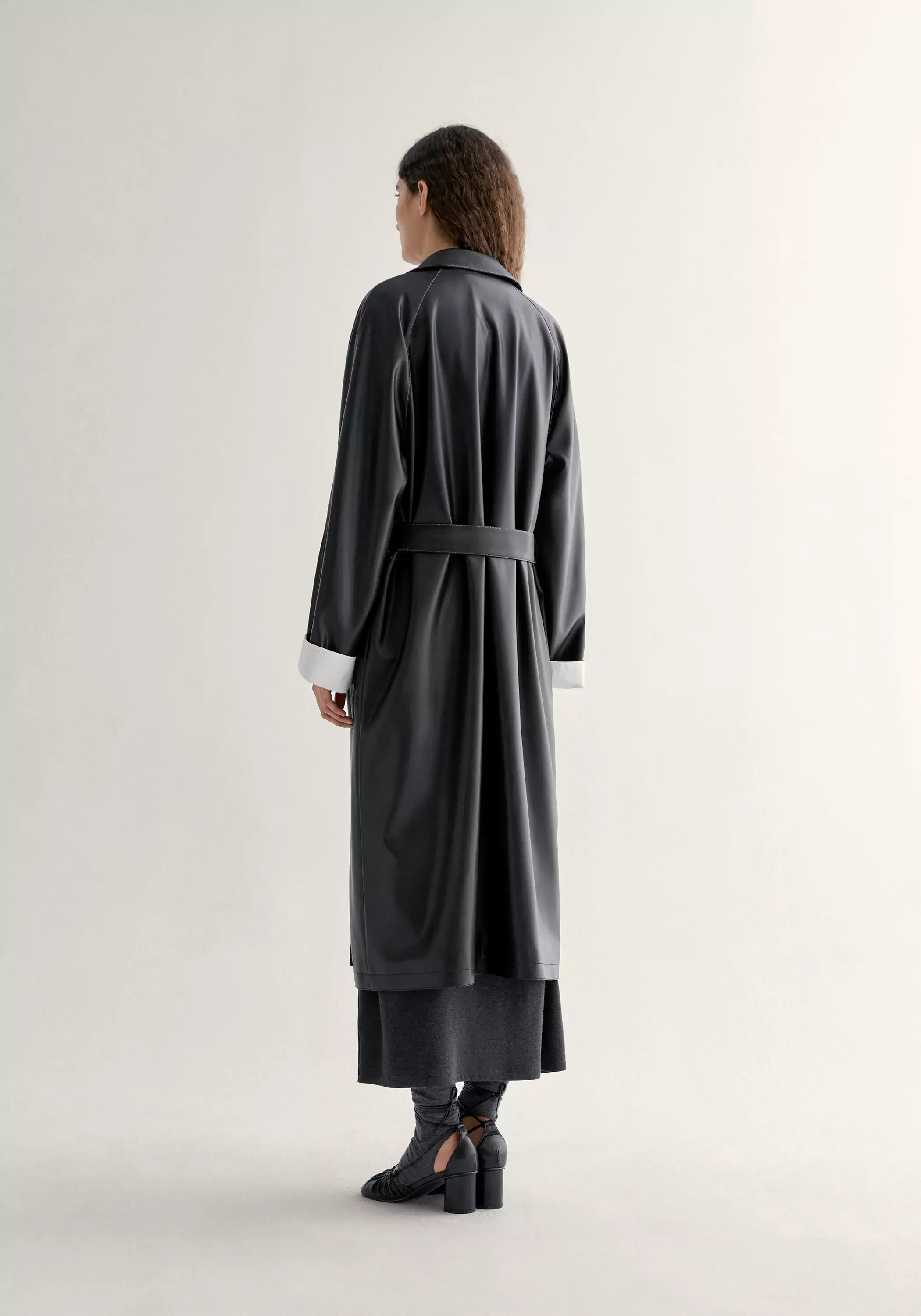 Long Leather Coat - Image 6