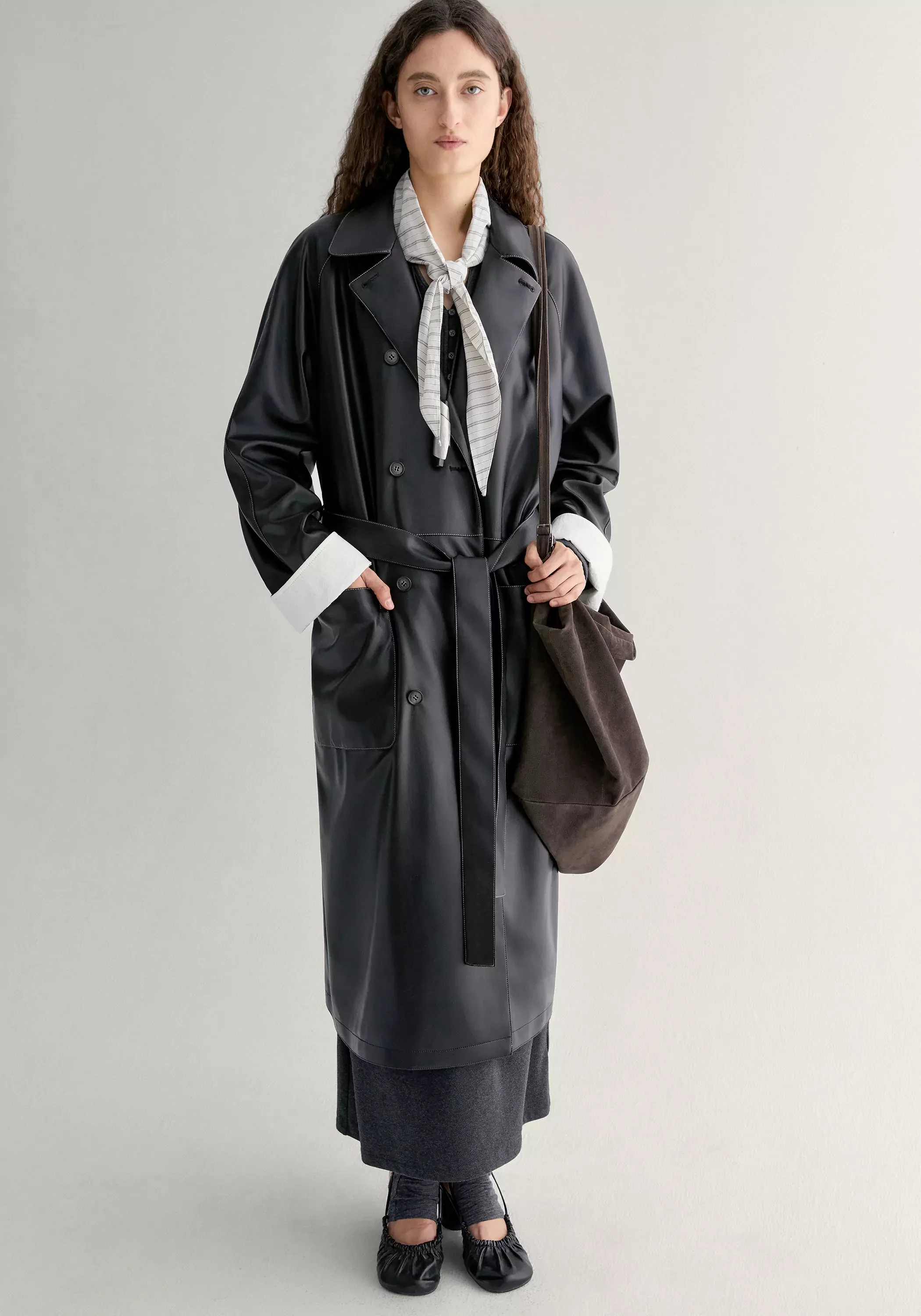 Long Leather Coat - Image 7