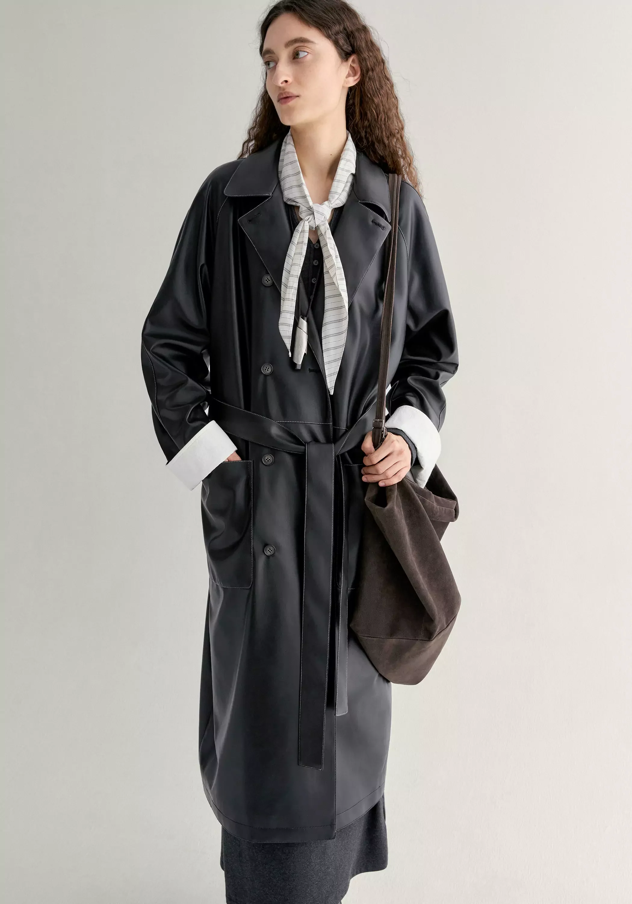 Long Leather Coat - Image 8