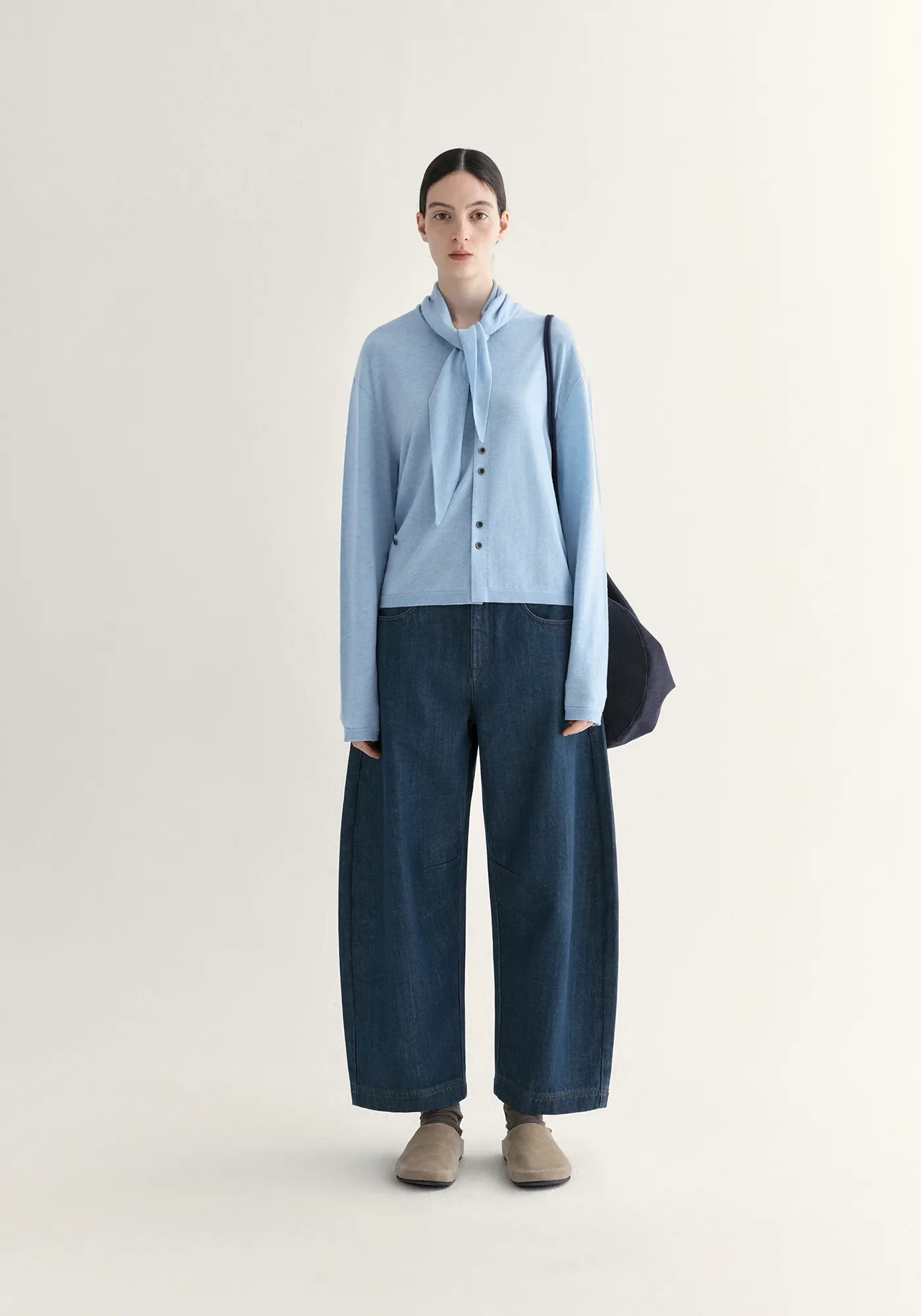 Asymmetric Merino Wool Cardigan - Image 14