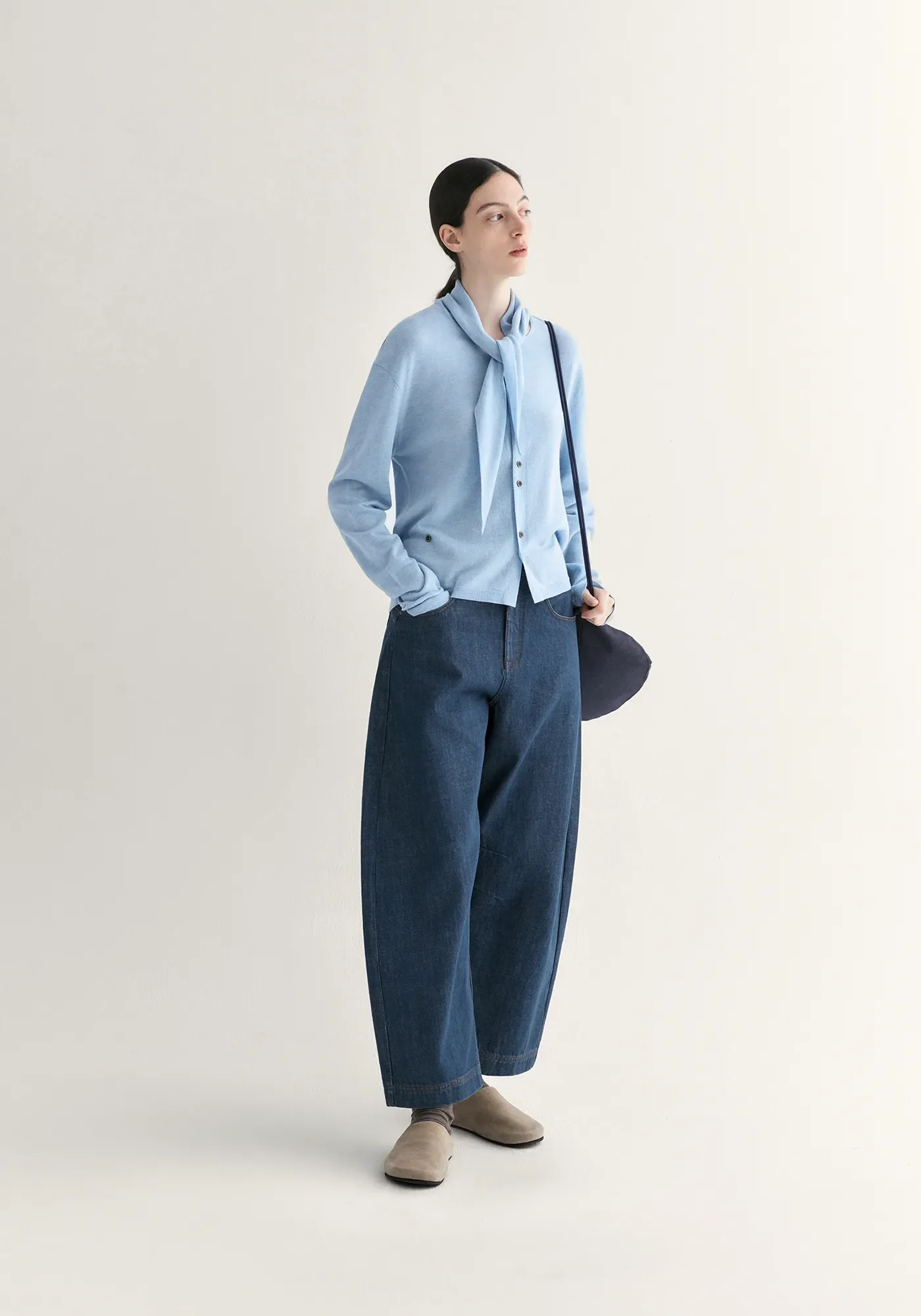 Asymmetric Merino Wool Cardigan - Image 16