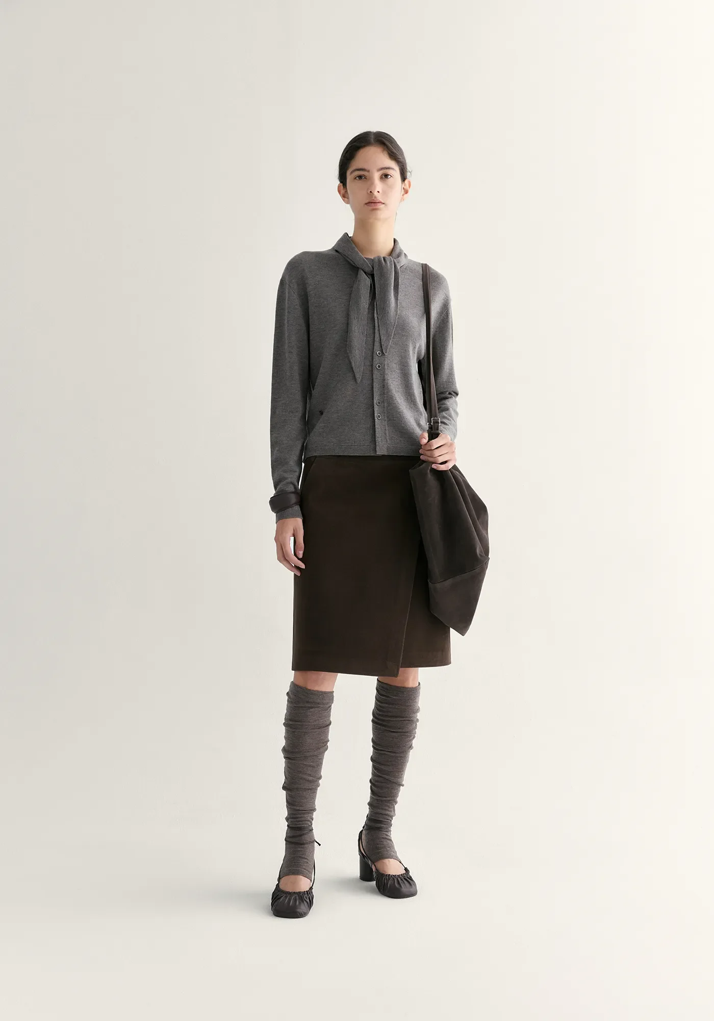 Asymmetric Merino Wool Cardigan - Image 2