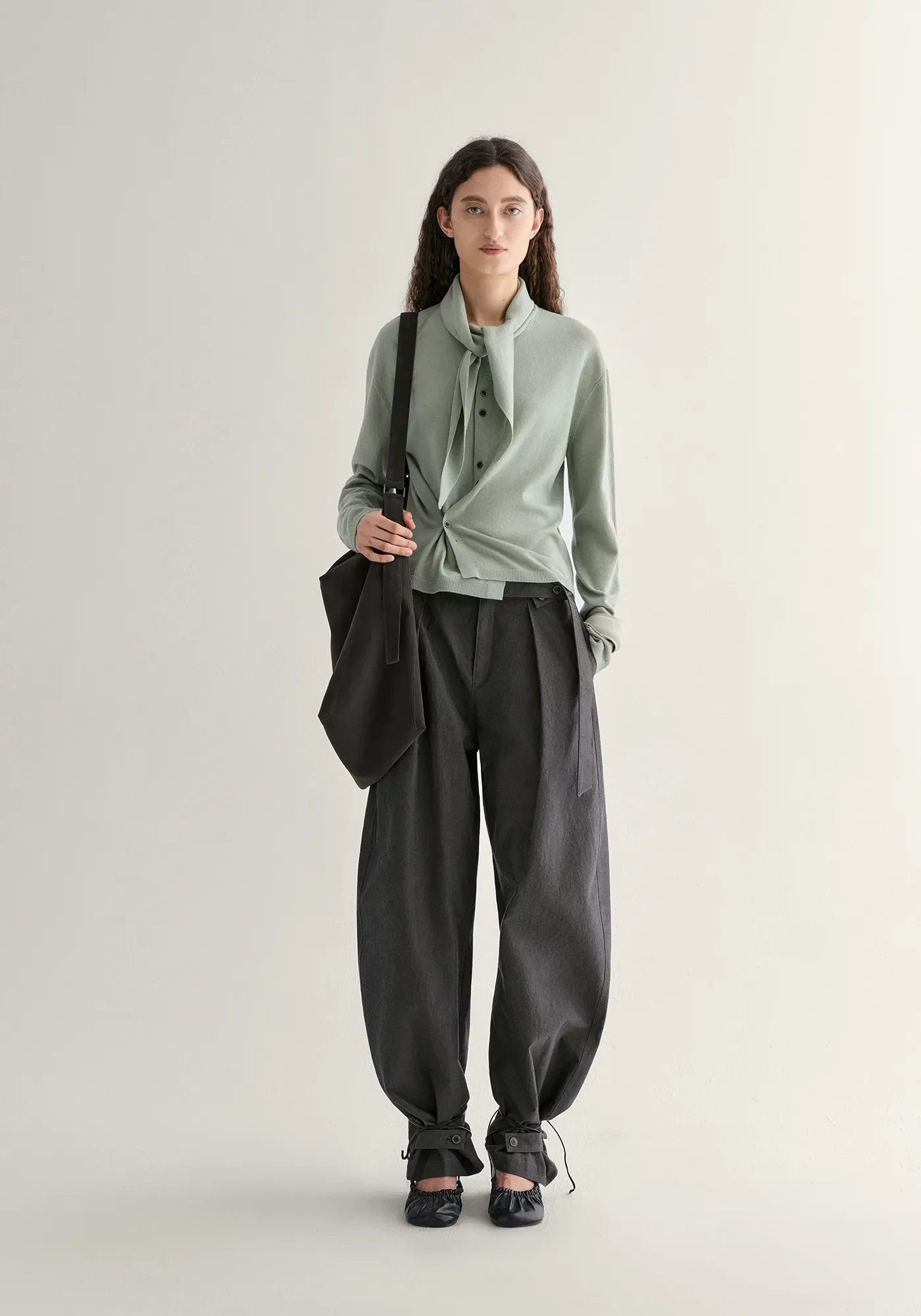Asymmetric Merino Wool Cardigan - Image 5