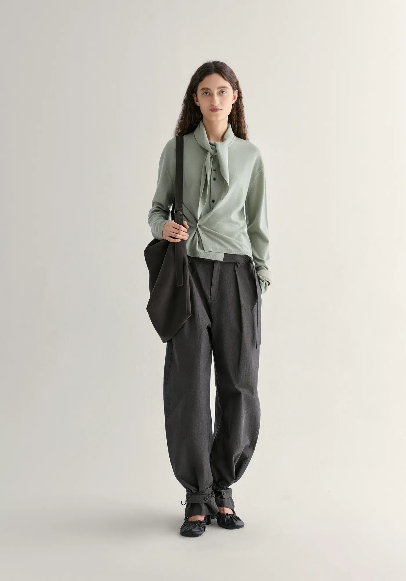 Asymmetric Merino Wool Cardigan - Image 6