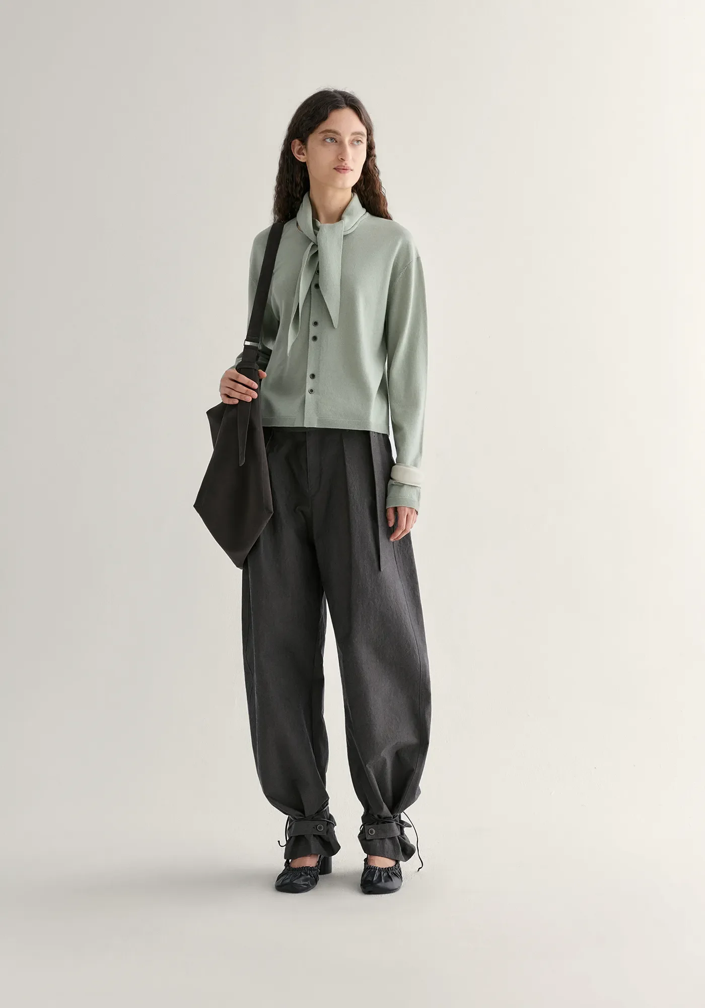 Asymmetric Merino Wool Cardigan - Image 7