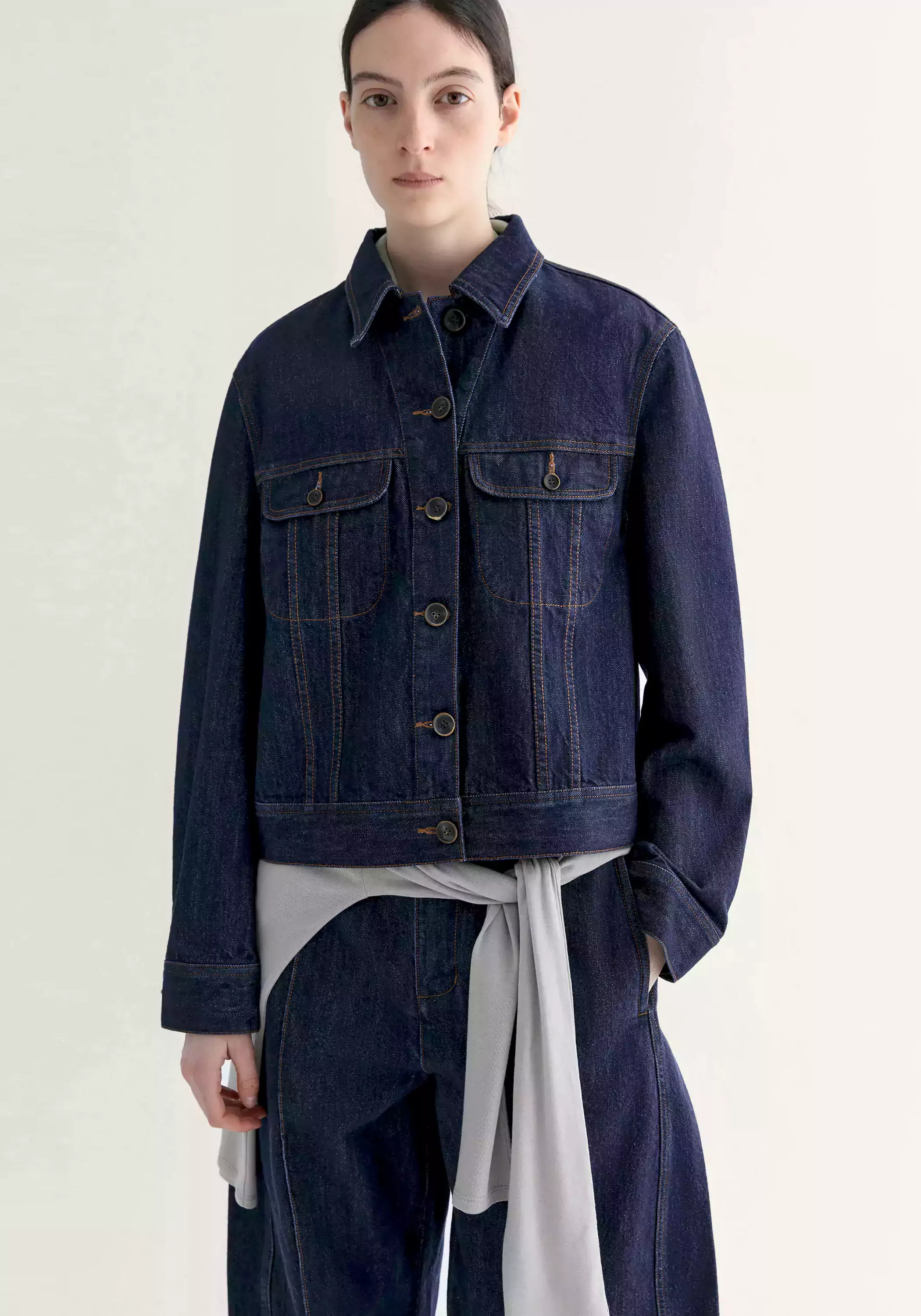 Cropped Denim Jacket - Image 3