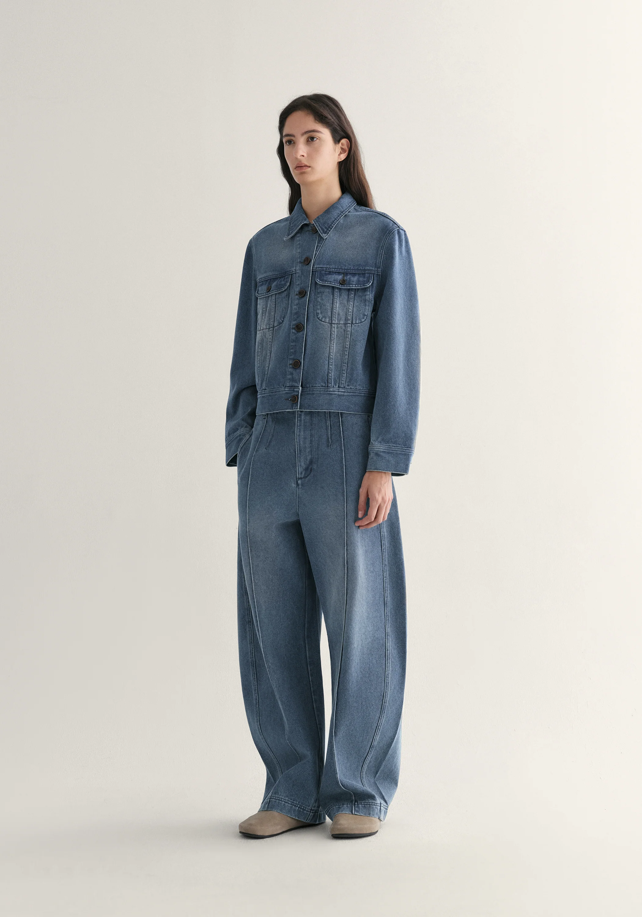 Cropped Denim Jacket - Image 4