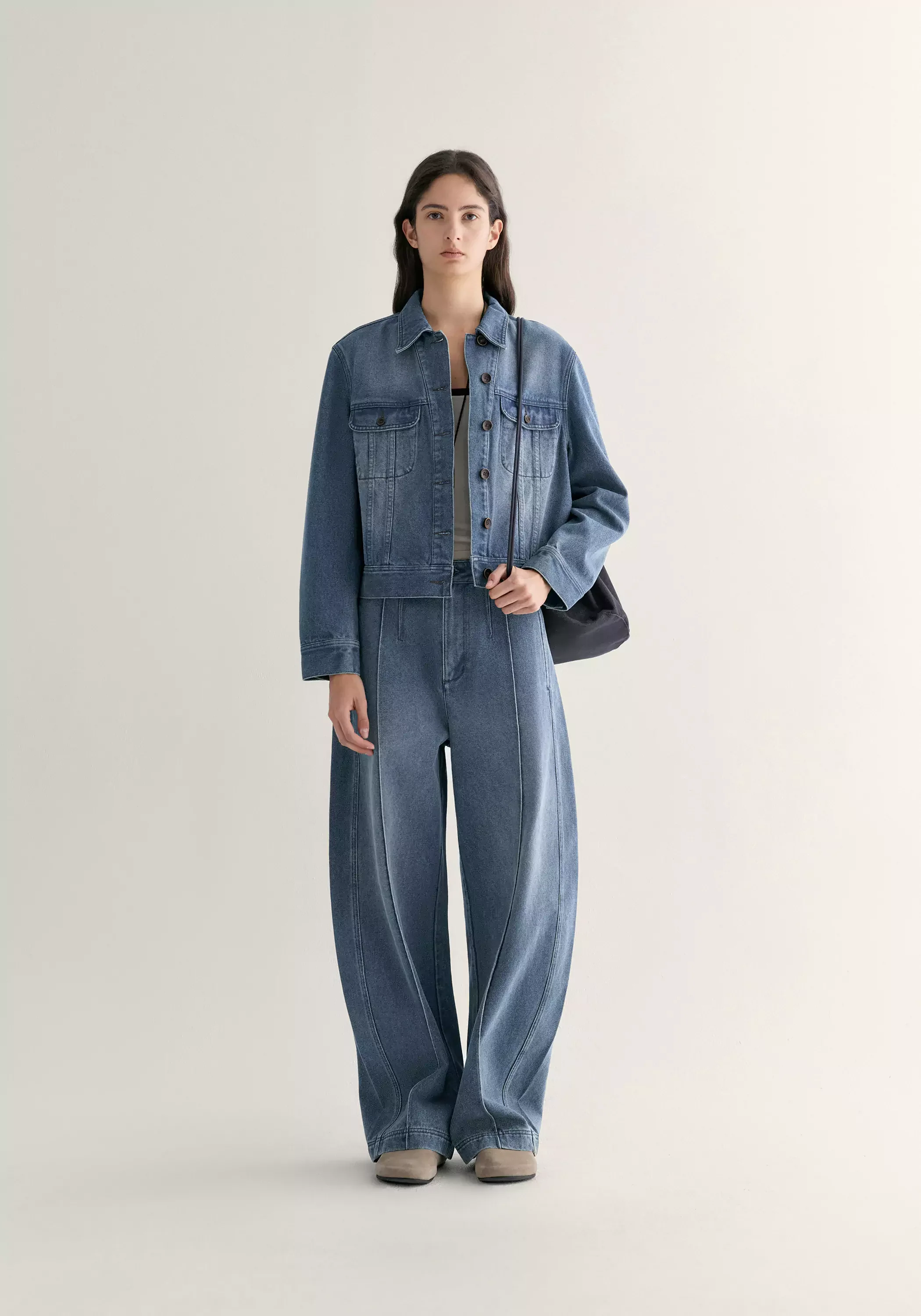 Cropped Denim Jacket - Image 5
