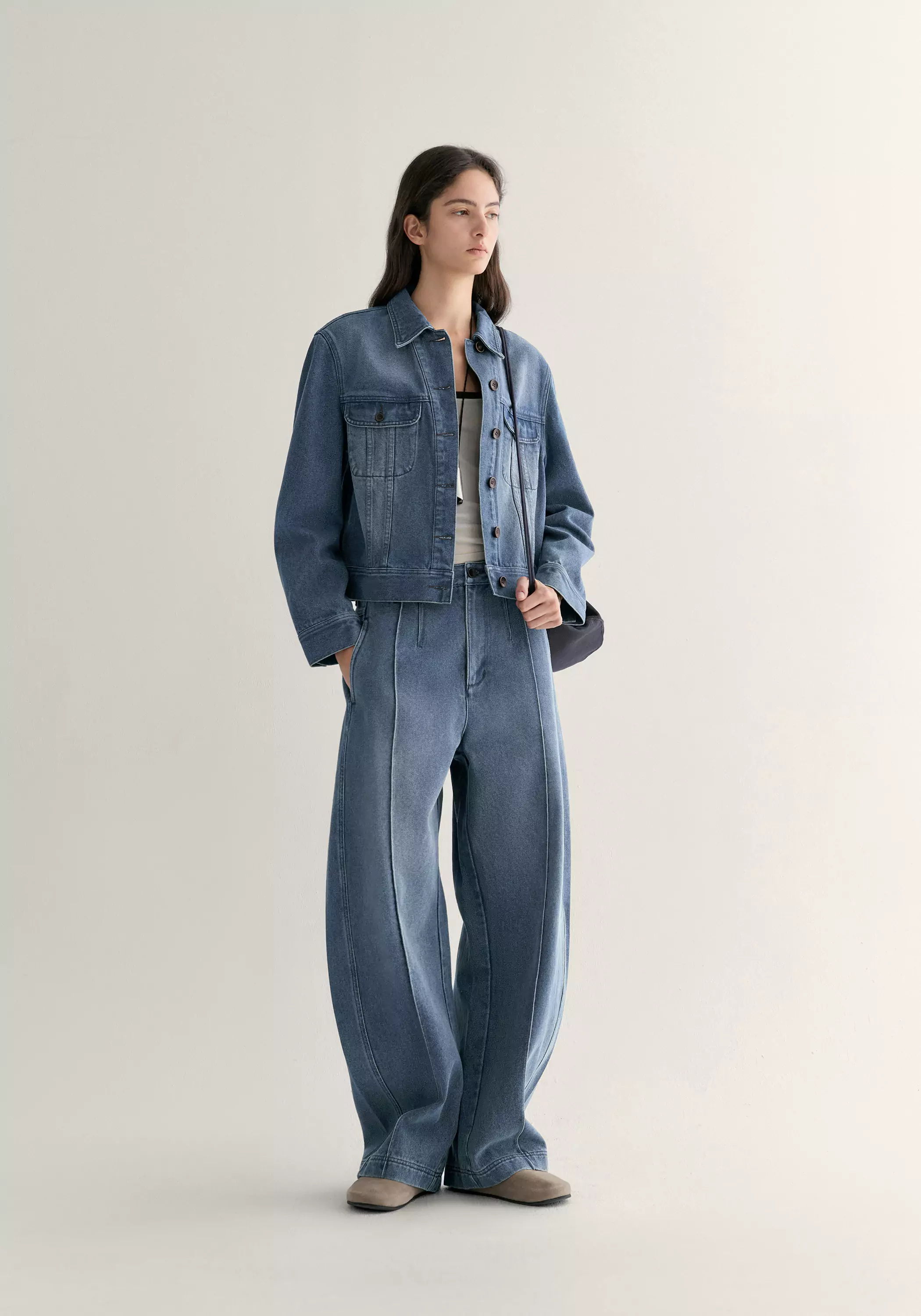 Cropped Denim Jacket - Image 6