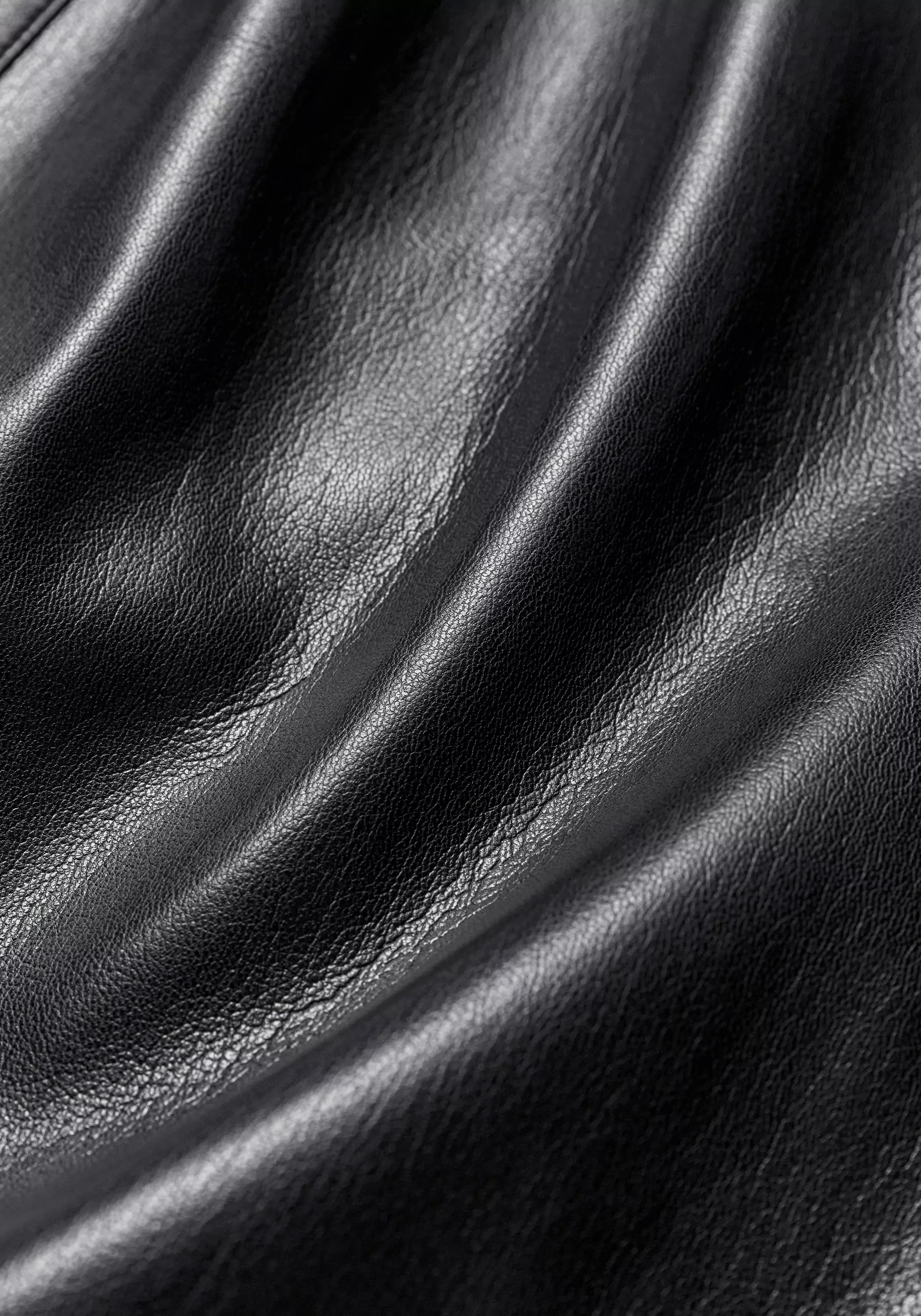 Ruched Leather Jacket - Image 16