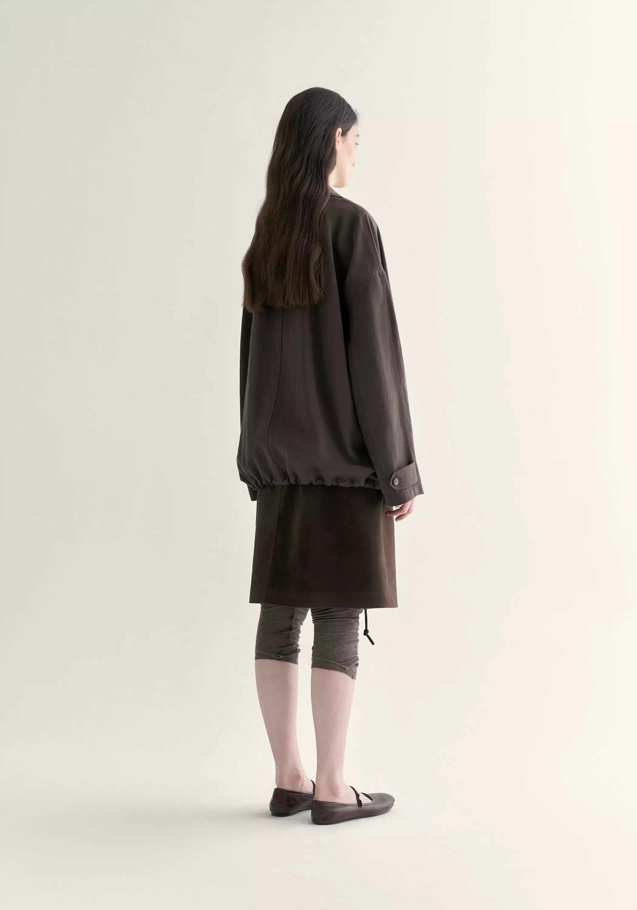 Short Draped Trench Coat - Image 12
