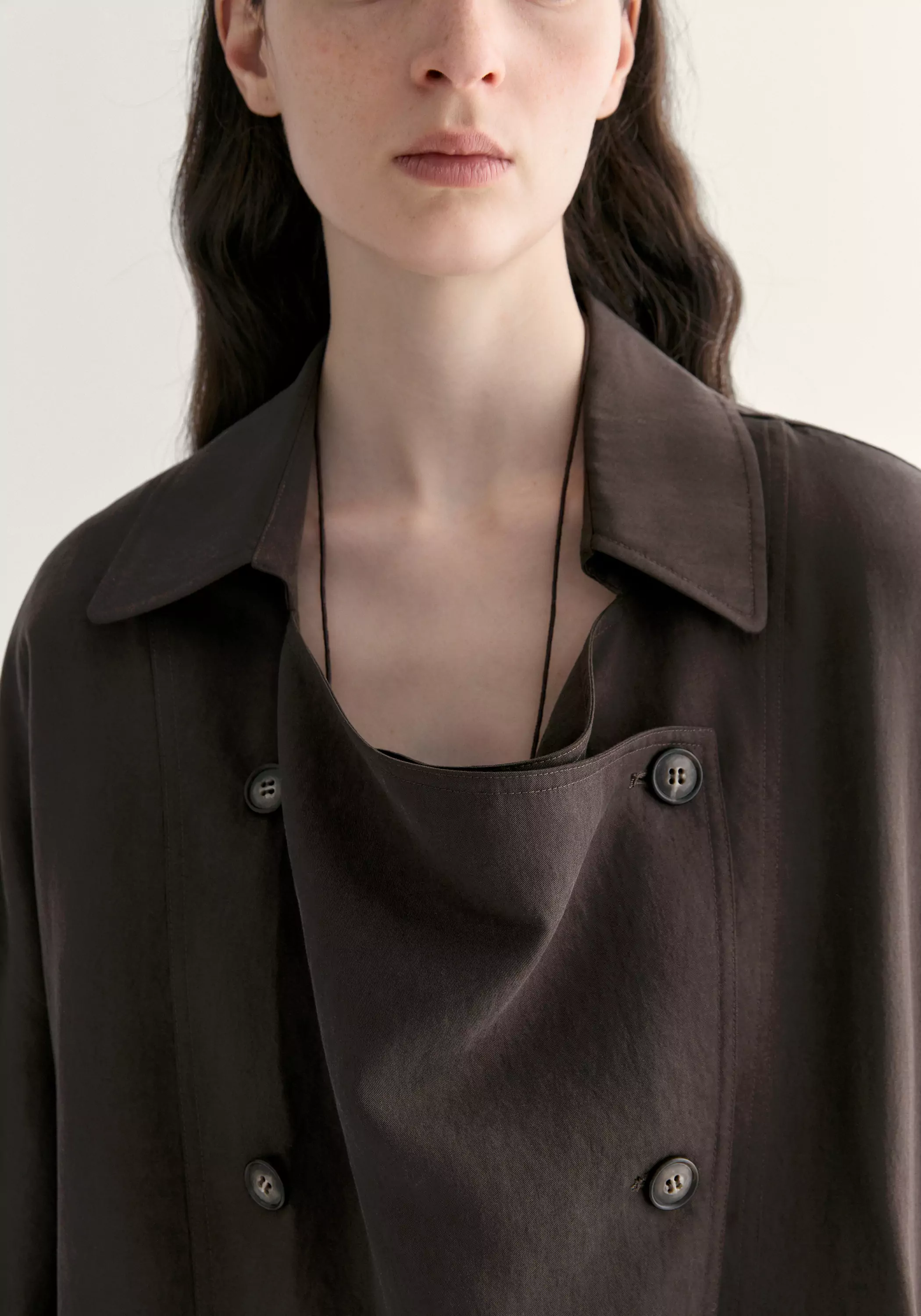 Short Draped Trench Coat - Image 16