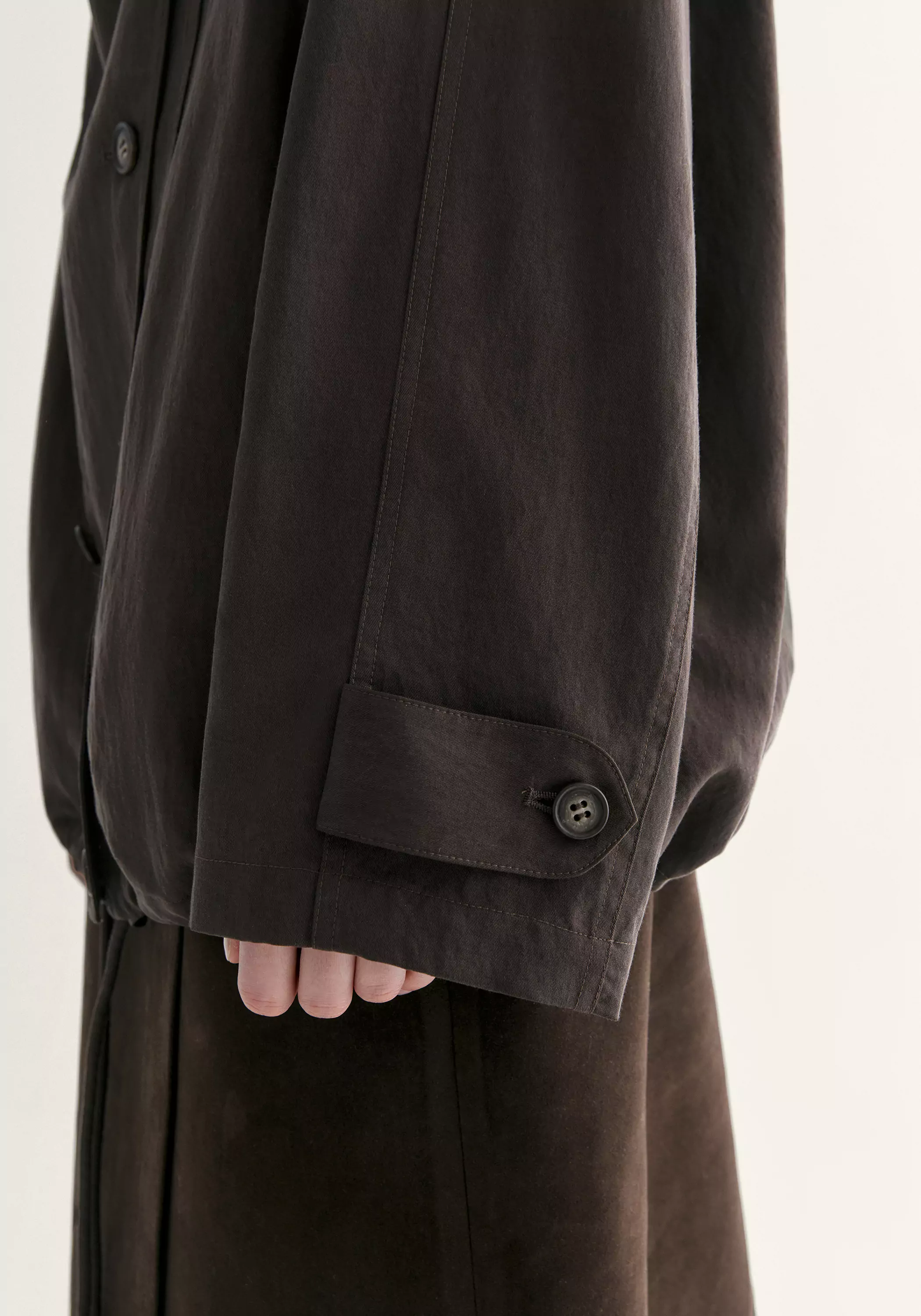 Short Draped Trench Coat - Image 19