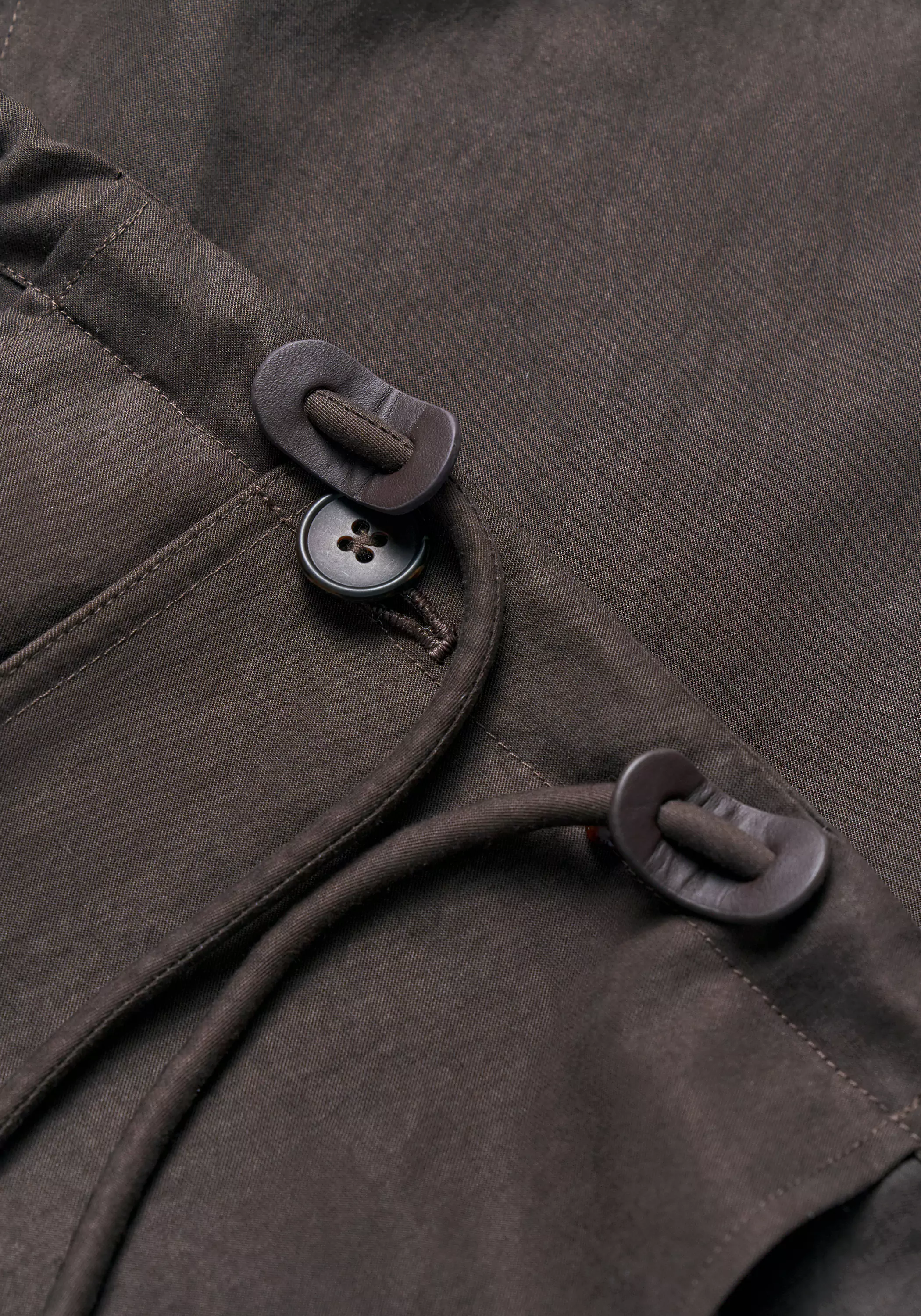 Short Draped Trench Coat - Image 20